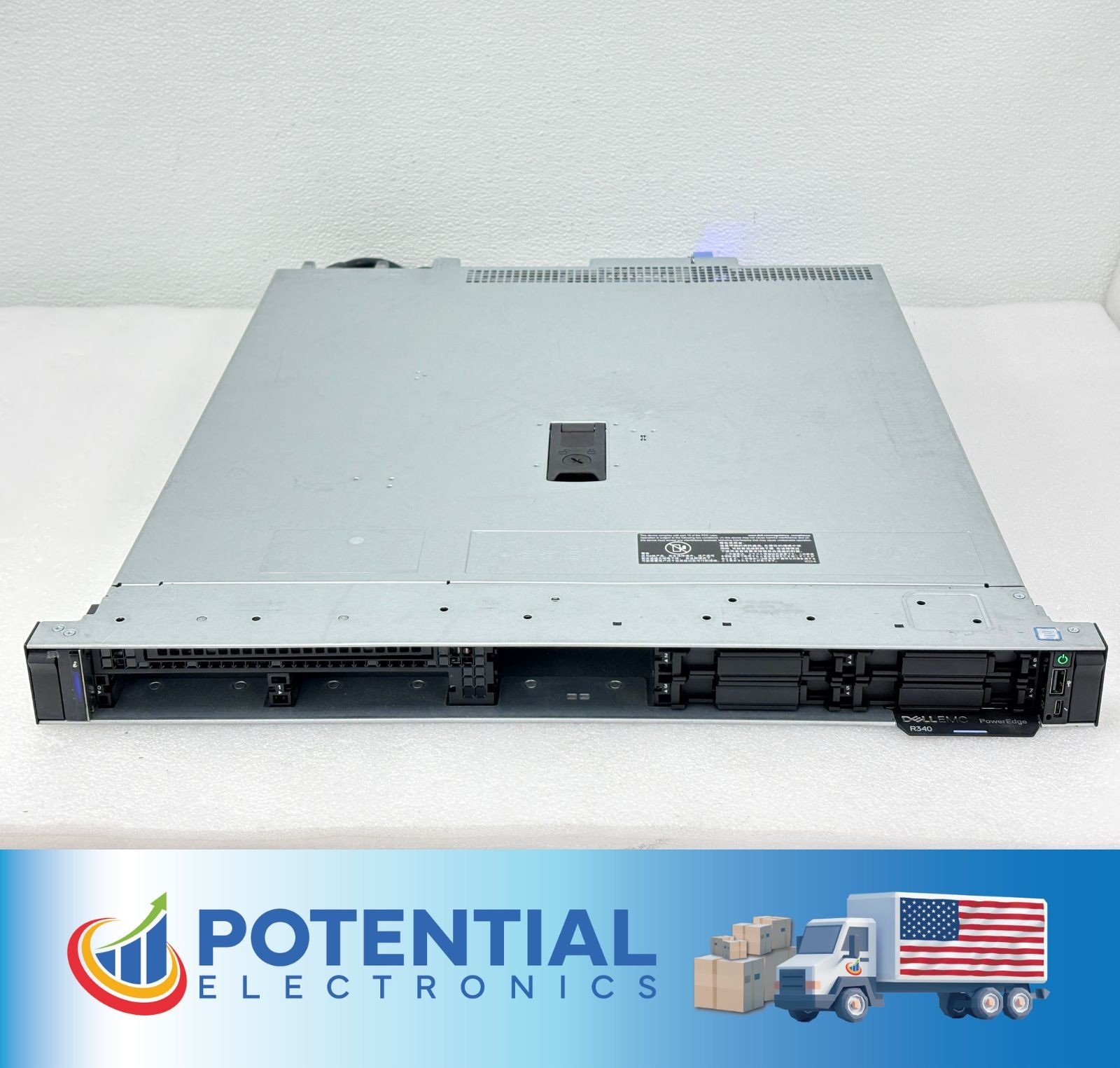 Dell PowerEdge R340 1U Rack Server 3.3GHz 4-DIMM 4-Bay - w Intel Xeon E-2124 CPU