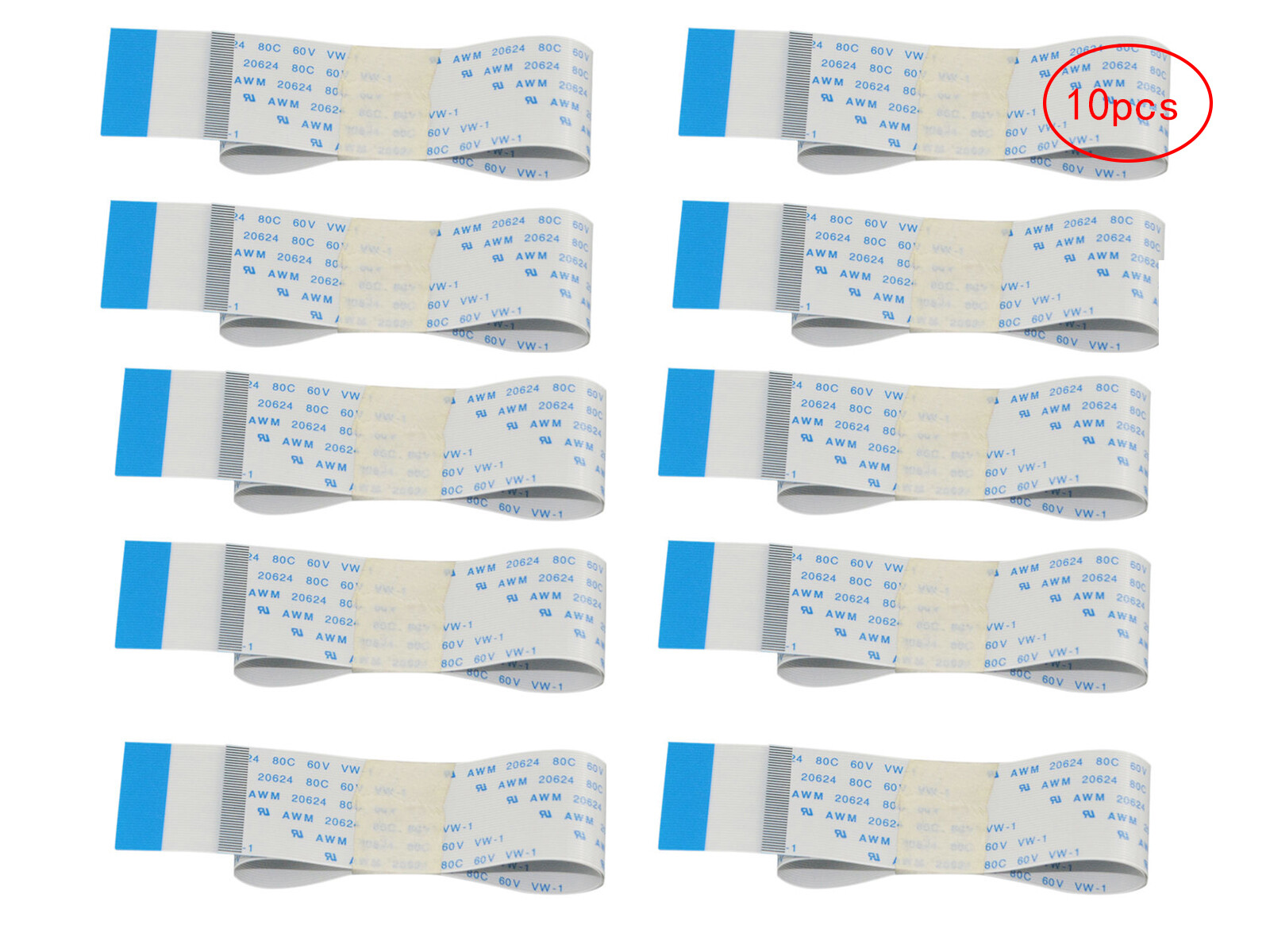 50cm 27Pin 1mm Pitch FFC FPC Flexible Flat Cable Same Side AWM 20624 80C 60V