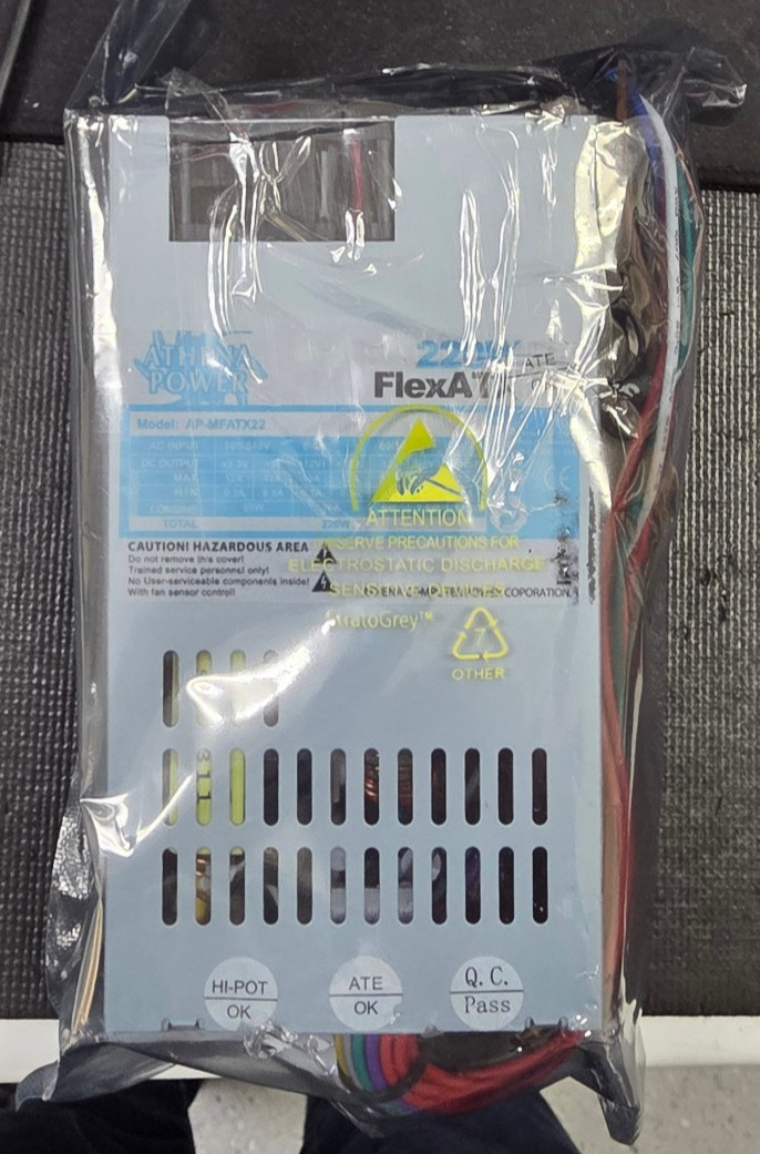 ATHENA POWER MODEL 220W AP-MFATX22 POWER SUPPLY