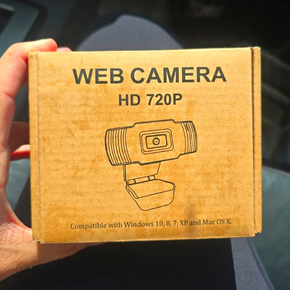 HD 720P USB 2.0 Webcam 30fps Built-in Mic Wide Angle Plug & Play Black