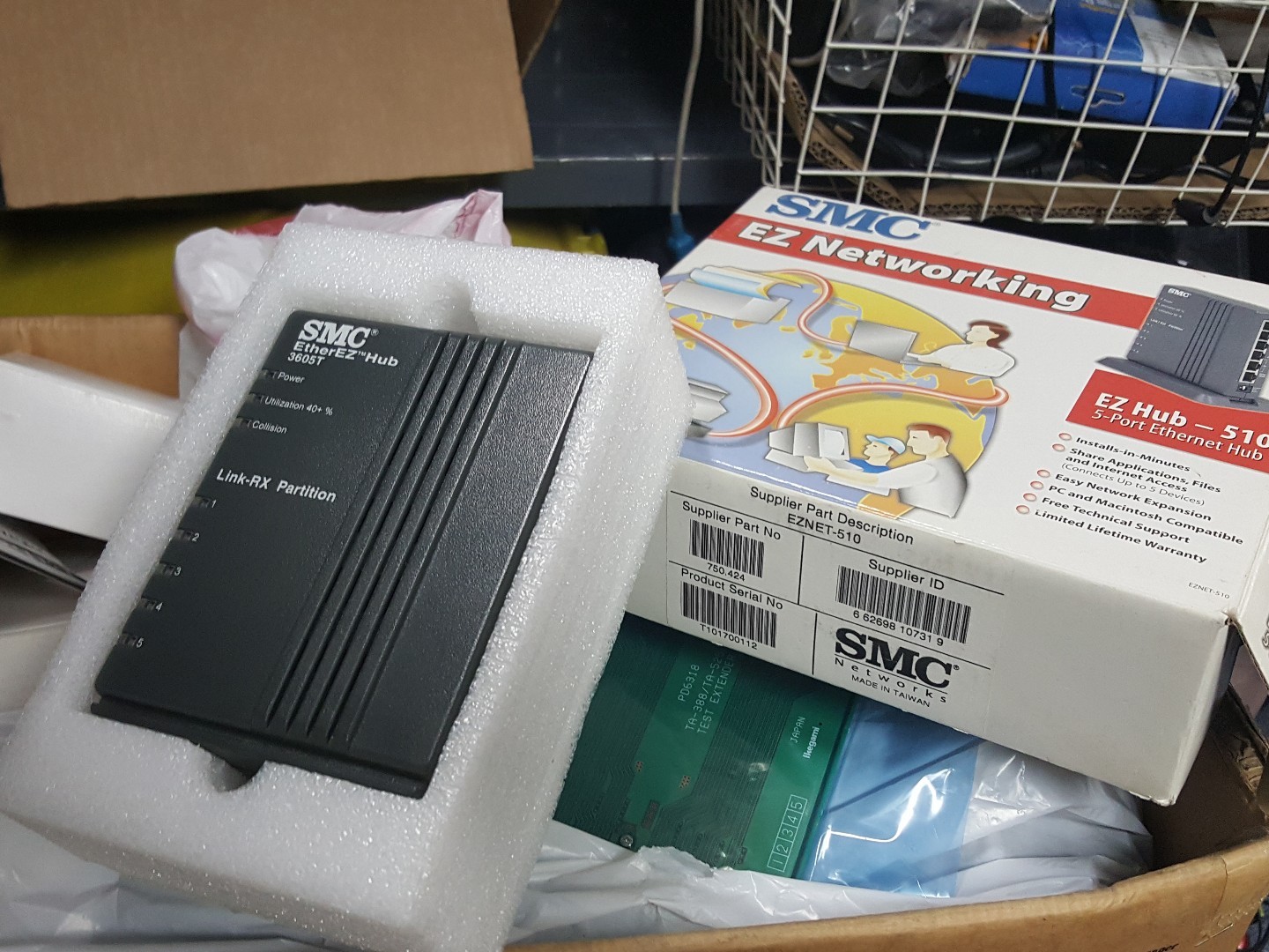 SMC EtherEZ Hub 3605T 5-Port Link-RX Partition w/Power Supply