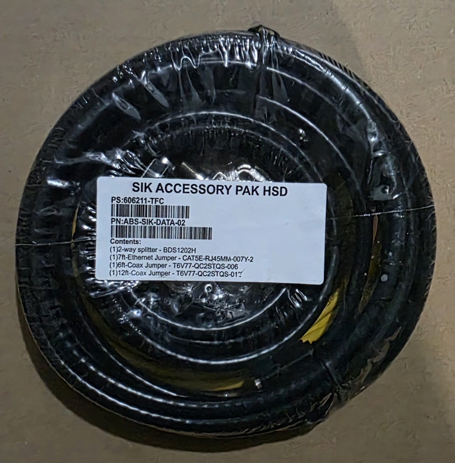 New SIK Accessory Pack HSD for Data, 6ft and 12ft Coax, 7ft ethernet, splitter