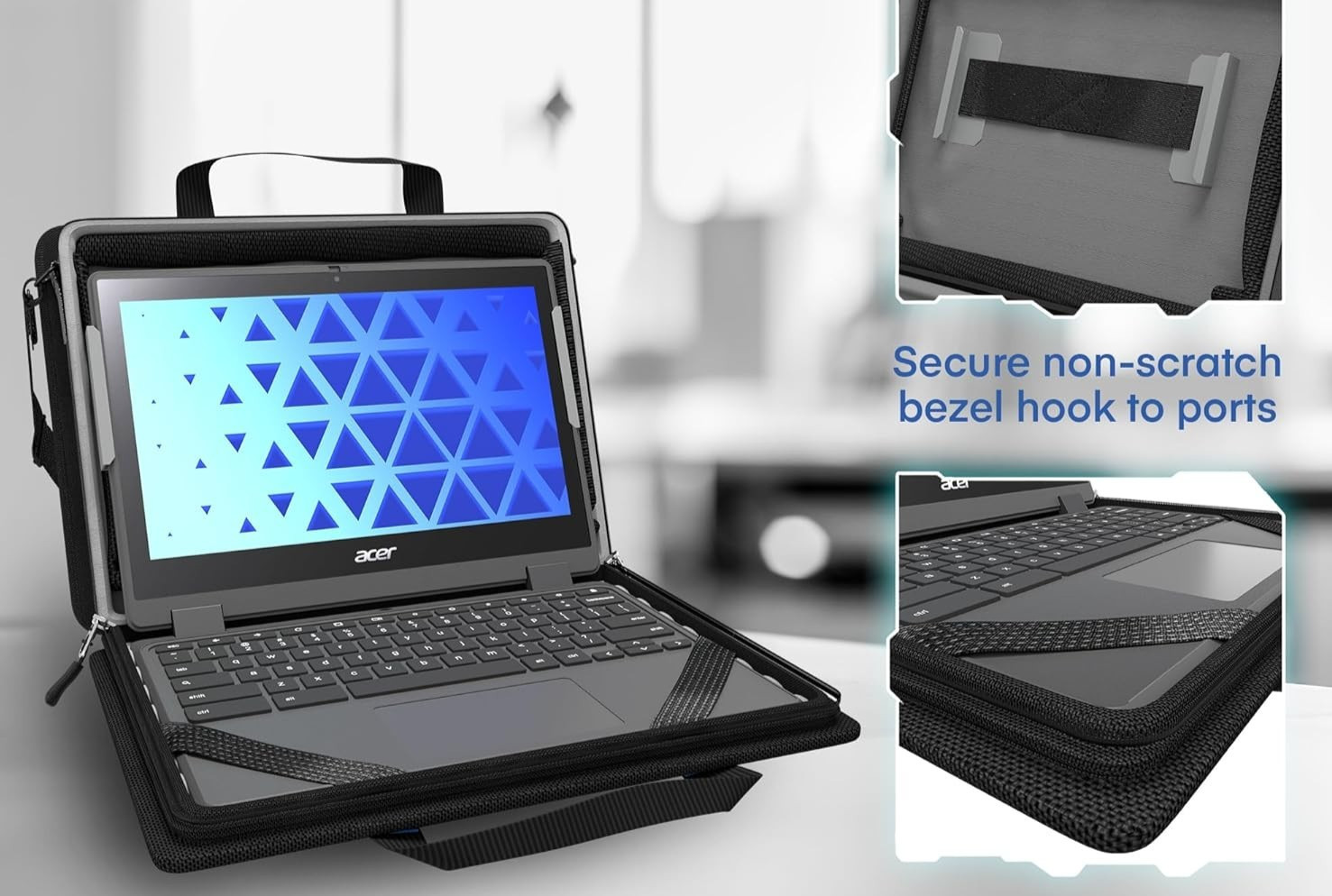 MAXCases Explorer Bag 4.0 w/ Pocket Protective Case for 11" Devices ~ Black
