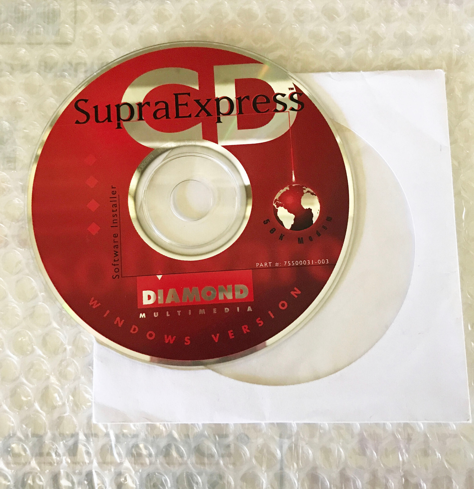 Vintage Diamond SupraExpress 56/56sp Modem Windows PC CD-ROM -Warcraft II  DEMO