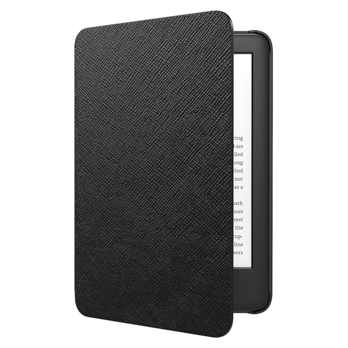 MoKo Black Slim Folio Case for Kindle 11th Gen 2024 2022 6" Auto Wake Sleep