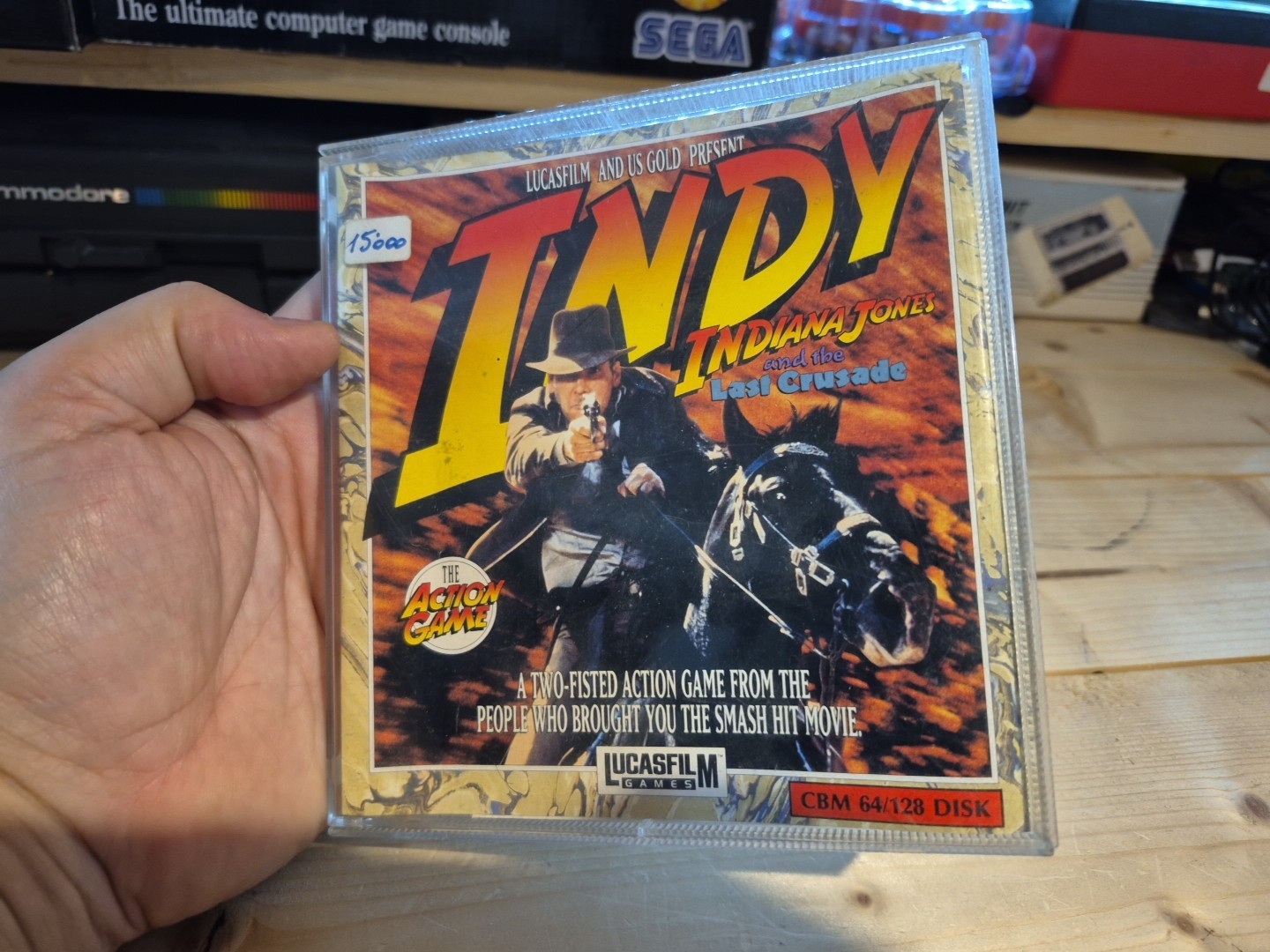 C64 : INDY & THE LAST CRUSADE ORIGINAL GAME X COMMODORE 64 FLOPPY DISK LUCASFILM