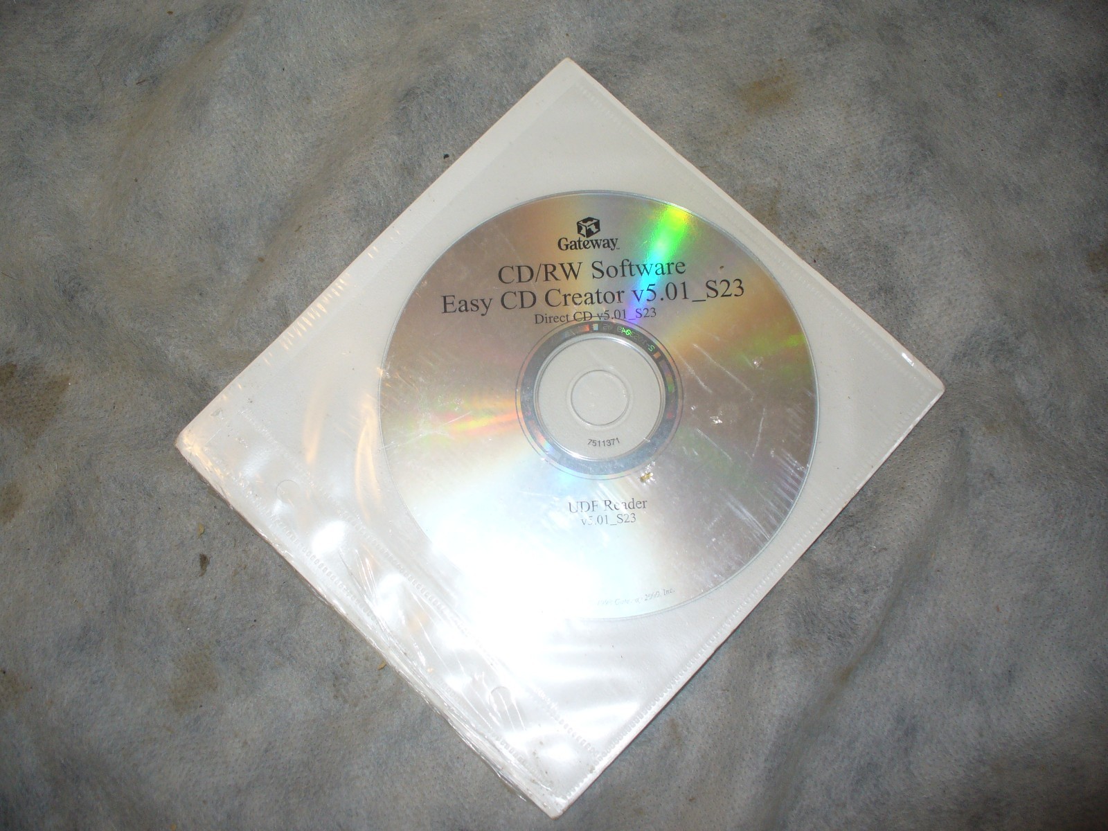 Gateway CD/RW Software Easy CD Creator v5.01_S23 CD