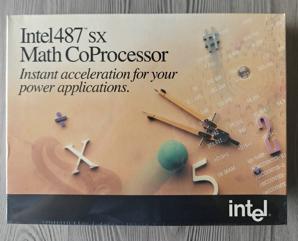 Vintage Rare Intel 487sx Math CoProcessor A80487SX SZ494 FPU New In Box