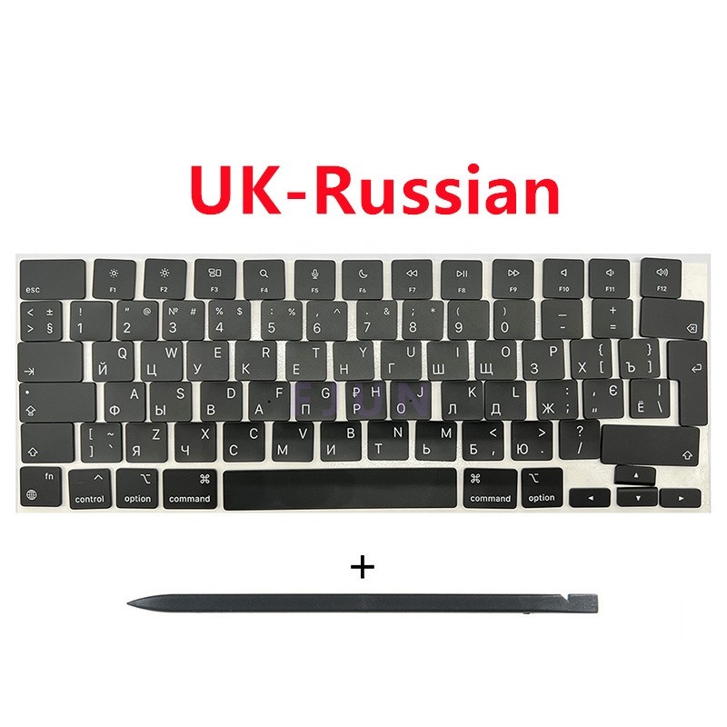 NEW Keycap UK-Russian Layout For MacBook Air 15" M4 A3241 2025 Year Black