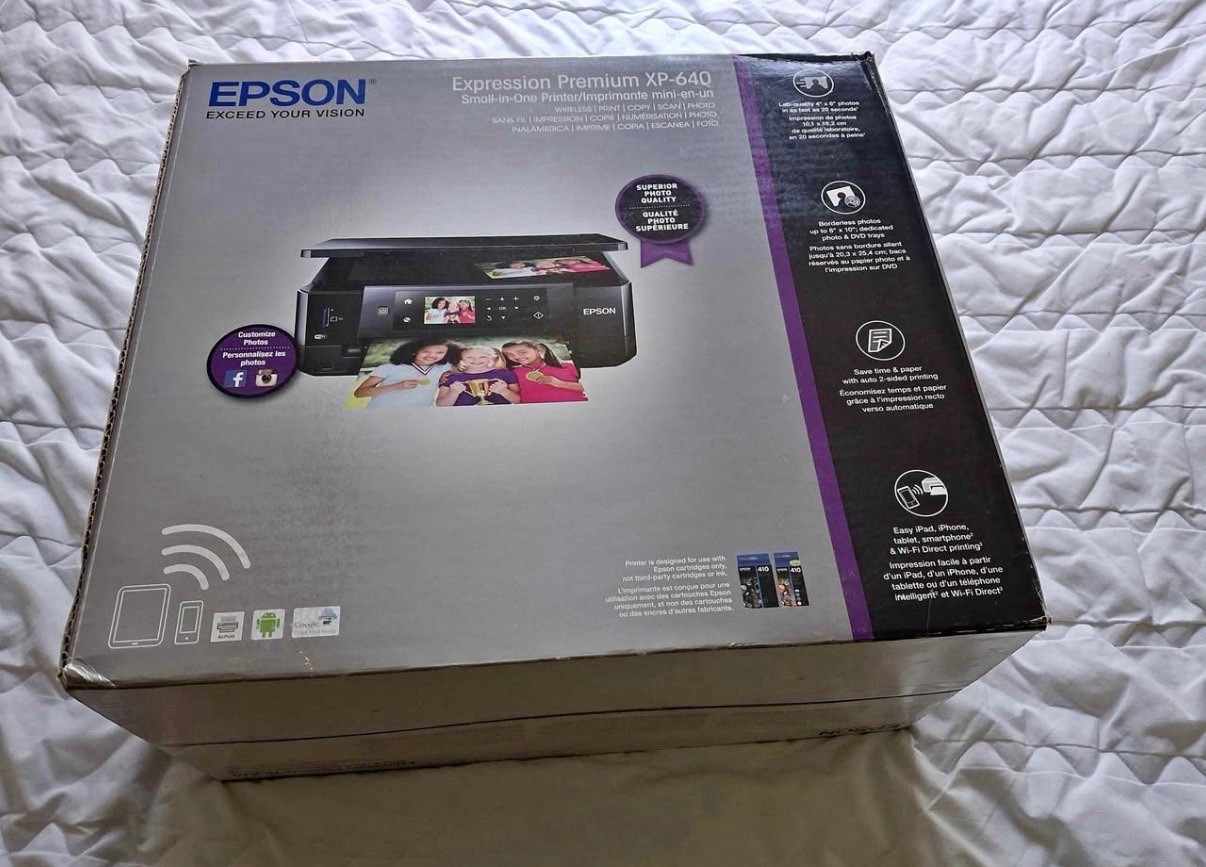 Epson Expression Premium XP-640 All-In-One Color Inkjet Printer - NEW