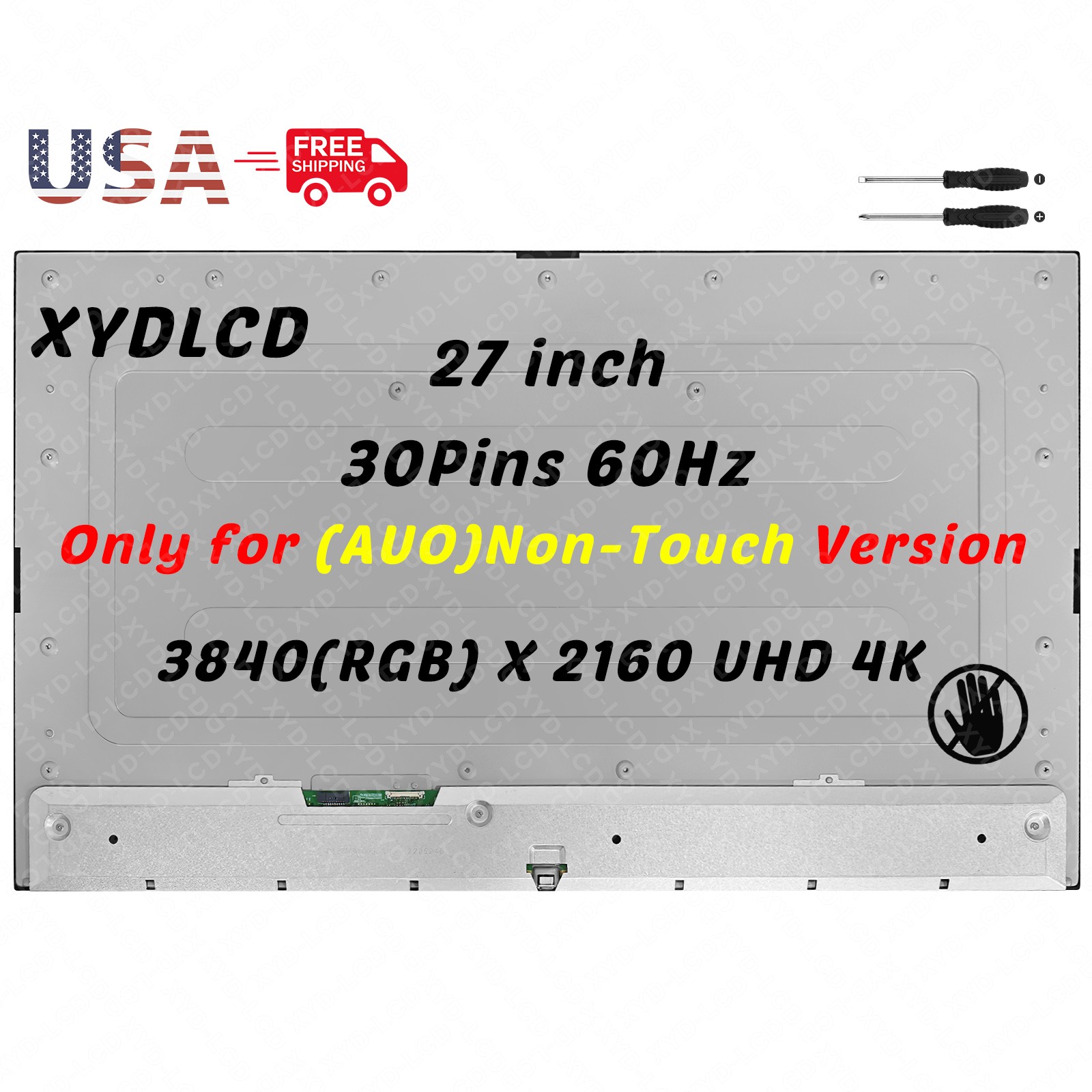27.0in M270QAN06.3 LCD Non-Touch Screen Display Replacement Panel 3840 x 2160 4K