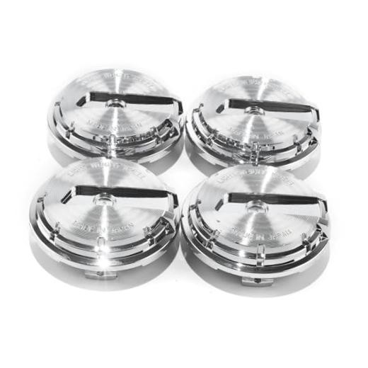 4 PCS 65mm Wheel Center Caps Outer 65mm/2.56in , Inner 57mm/2.24in Chrome
