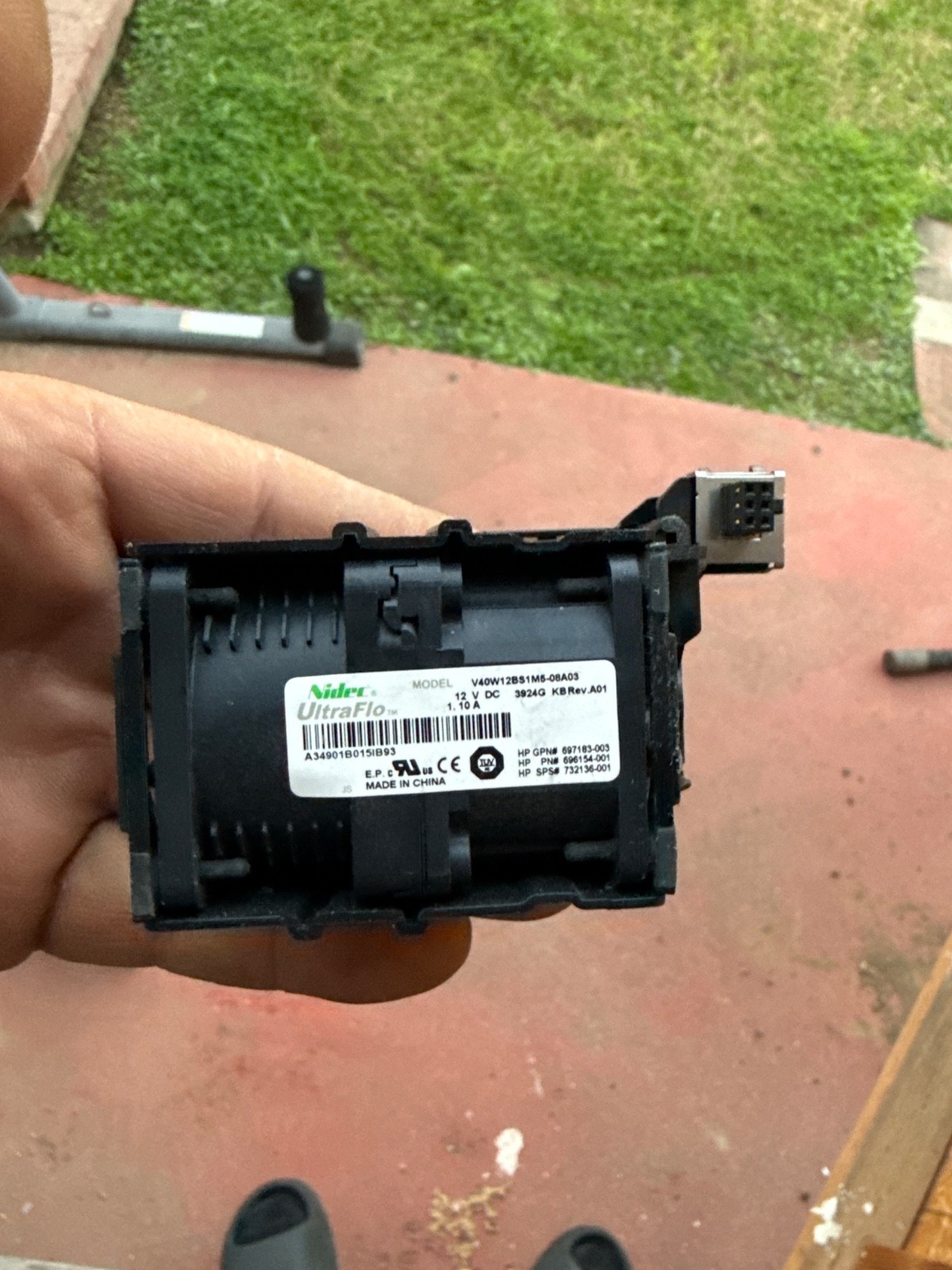 cooling fan module specifically a Nidec UltraFlo 12V DC server fan