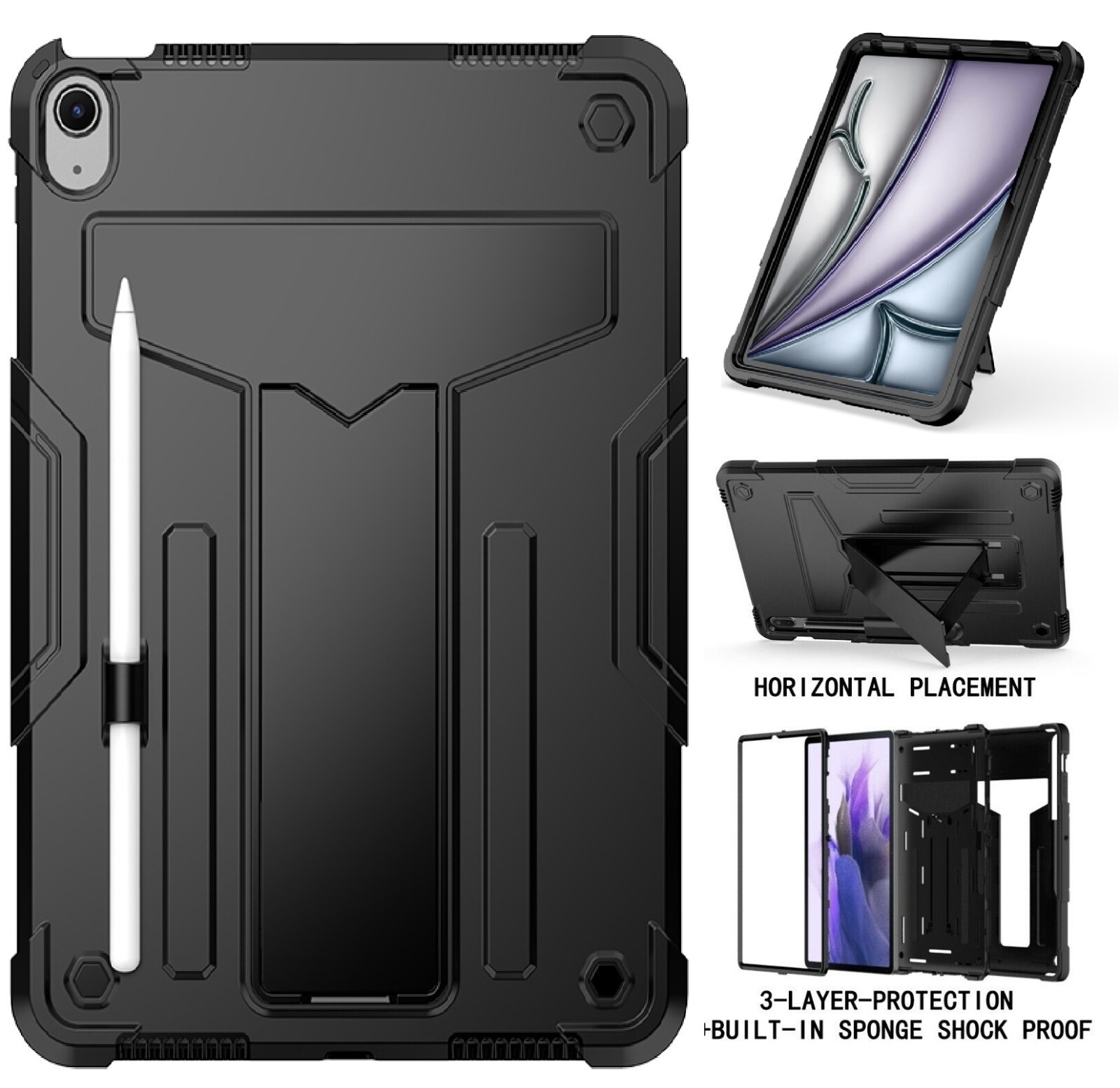 Case For iPad A16 iPad Air Pro 11th 10th 9th 8th 7th 6th 5th 4th Gen Stand Cover