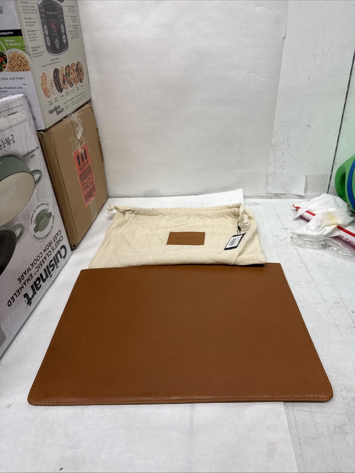 Parker Clay Rust Brown Leather Laptop Sleeve Rust Brown Padded for 15" Universal
