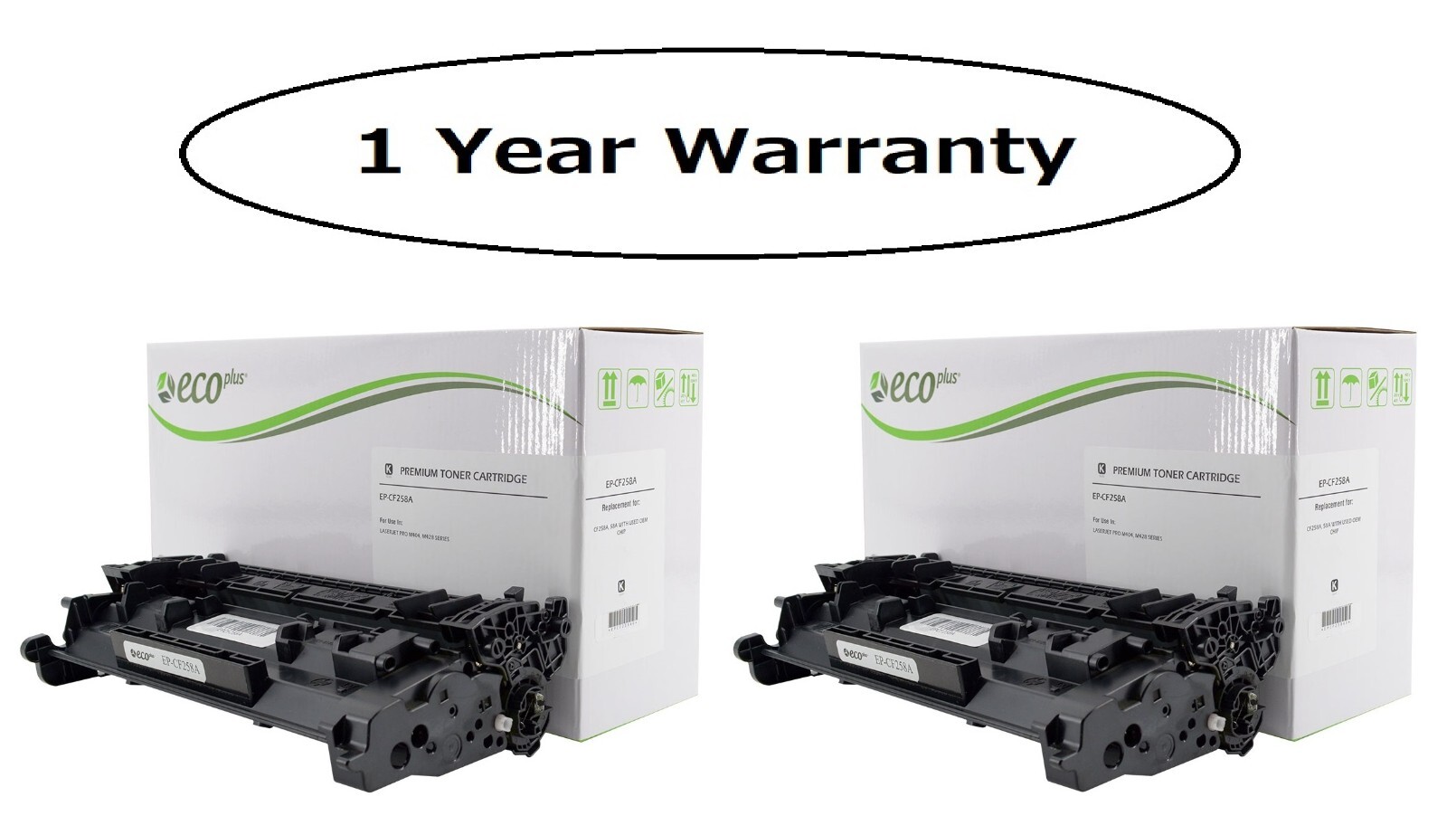 Search4Toner Compatible Replacement HP CF258A 58A 2PK Reman OEM Chip M404 M428