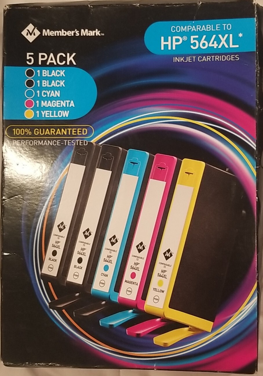 Members Mark Inkjet Cartridges 5 pack 564XL NEW NIB
