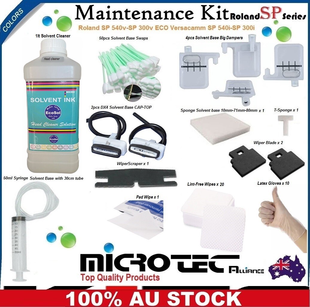 Cleaning Maintenance Kit for Roland SP 300i - SP 540i ECO and Solvent Printers.
