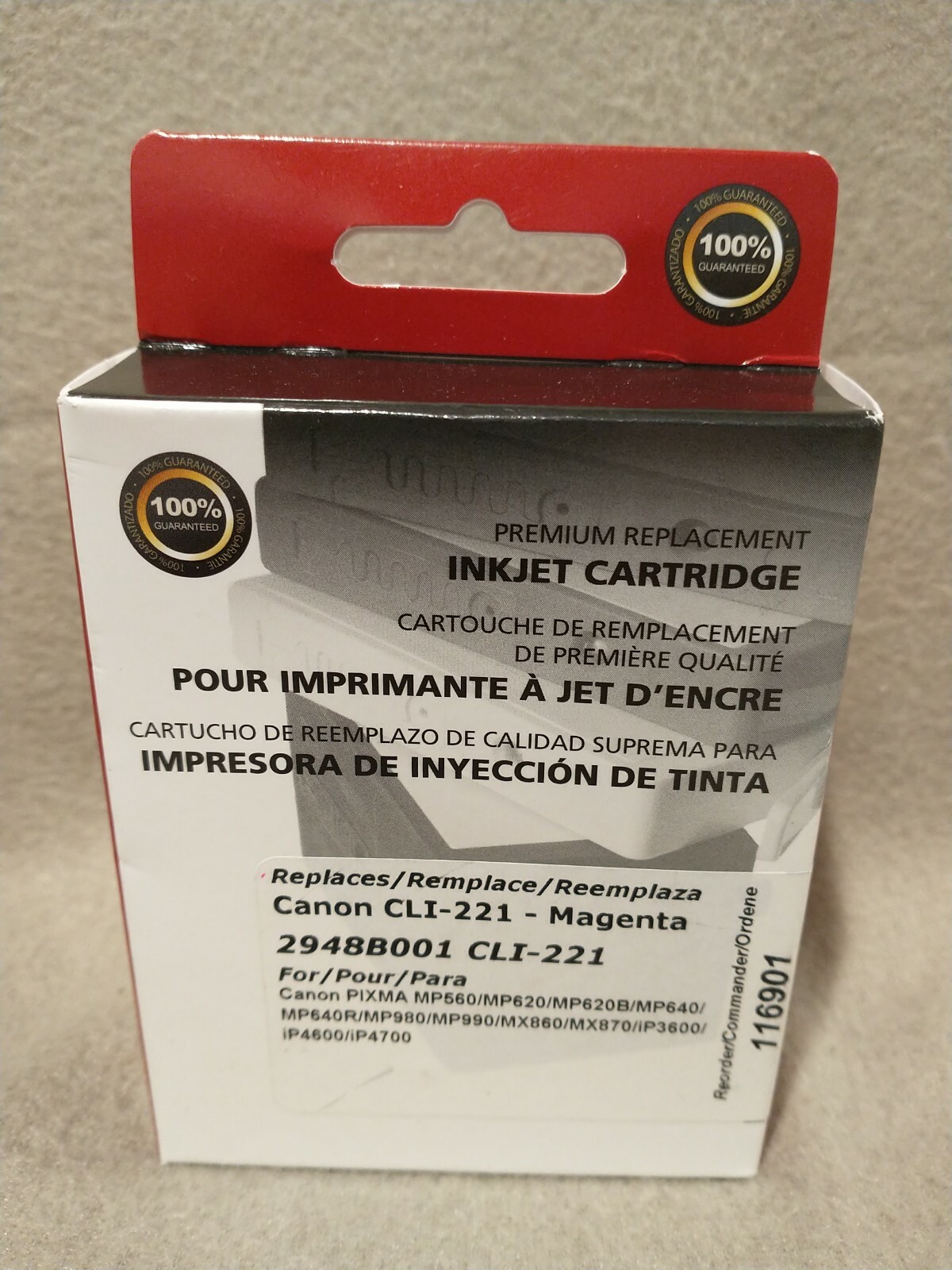 CIG 2948B001  Remanufactur High Yield Magenta Ink Replaces For Canon CLI-221