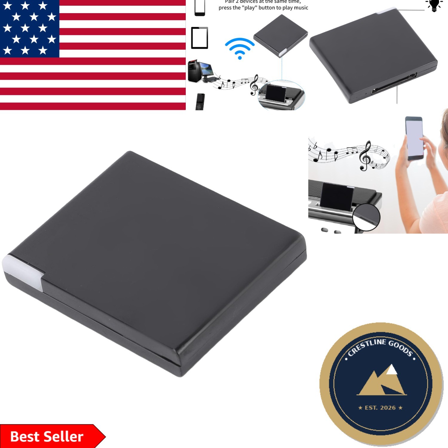 Advanced Bluetooth 5.0 Adapter for 30 Pin Dock: Enjoy Wireless Music Freedom