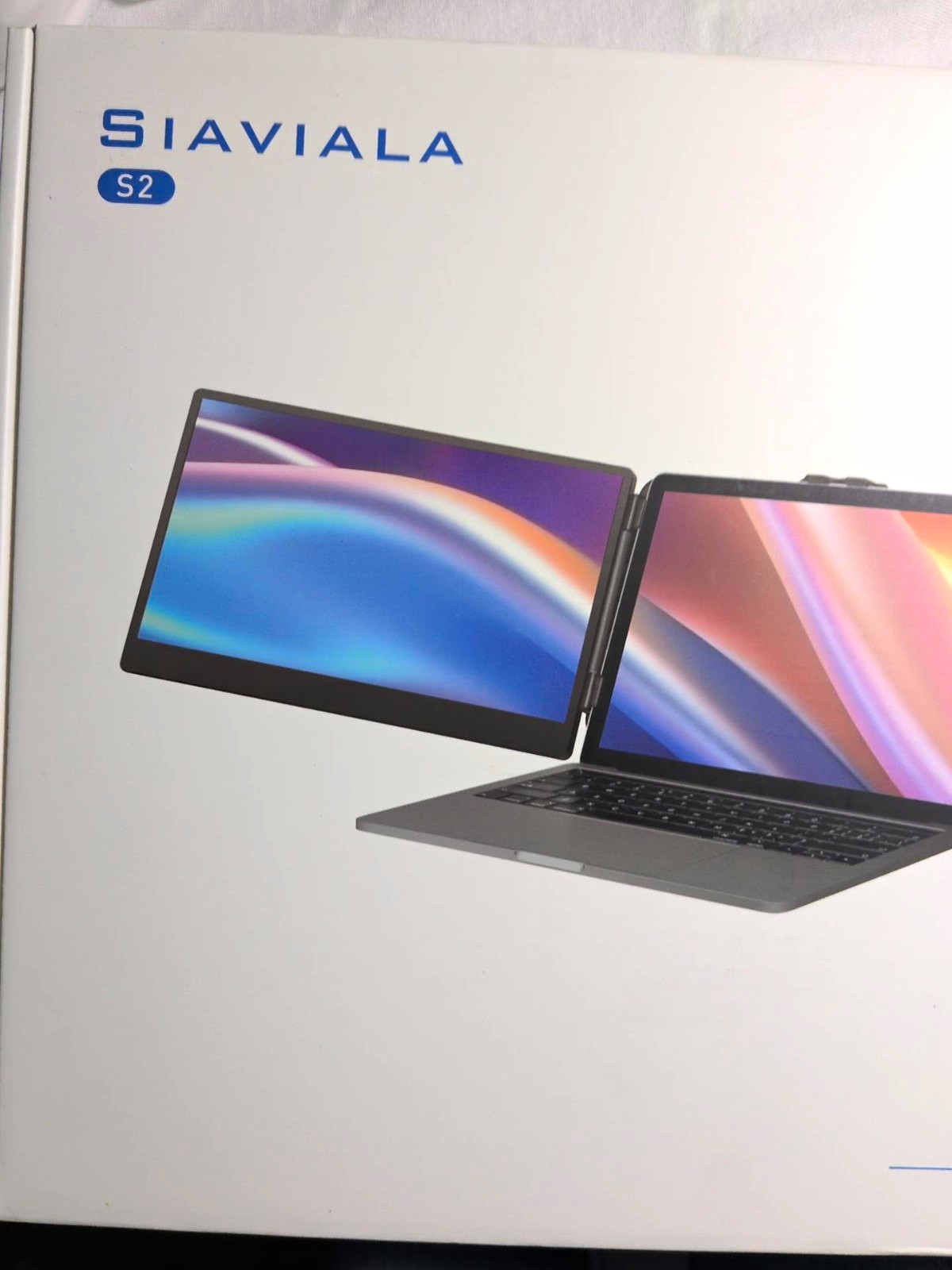 SIAVIALA S2 Triple Screen Laptop Monitor Extender Portable Dual Display Open Box