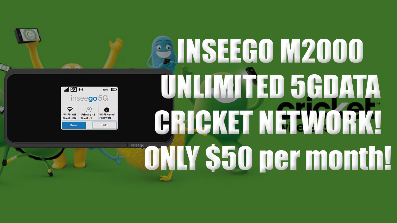 Inseego m2000 WITH UNLIMITED 5G DATA PLAN CRICKET WIRELESS ONLY $50 per month