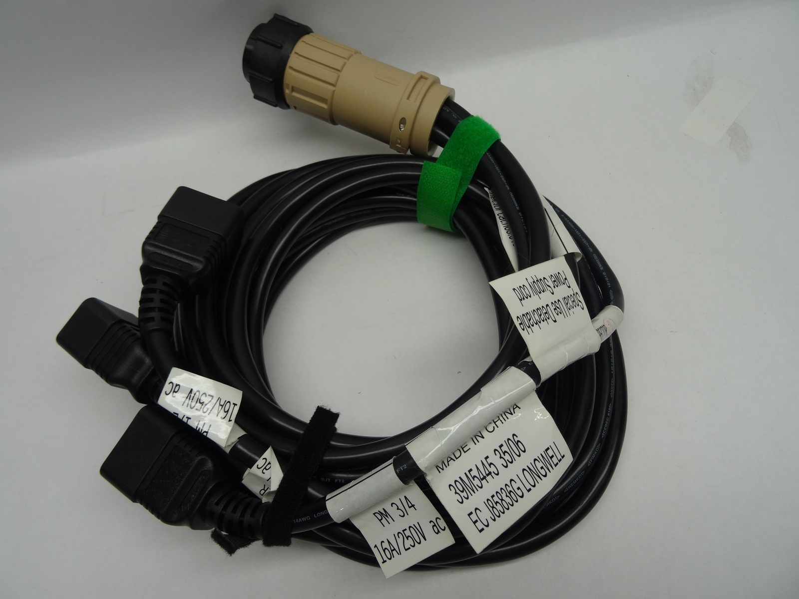 IBM 39M5445 220V H SERIES BLADE CHASSIS POWER CABLE 9-ROUND PLUG 9FT
