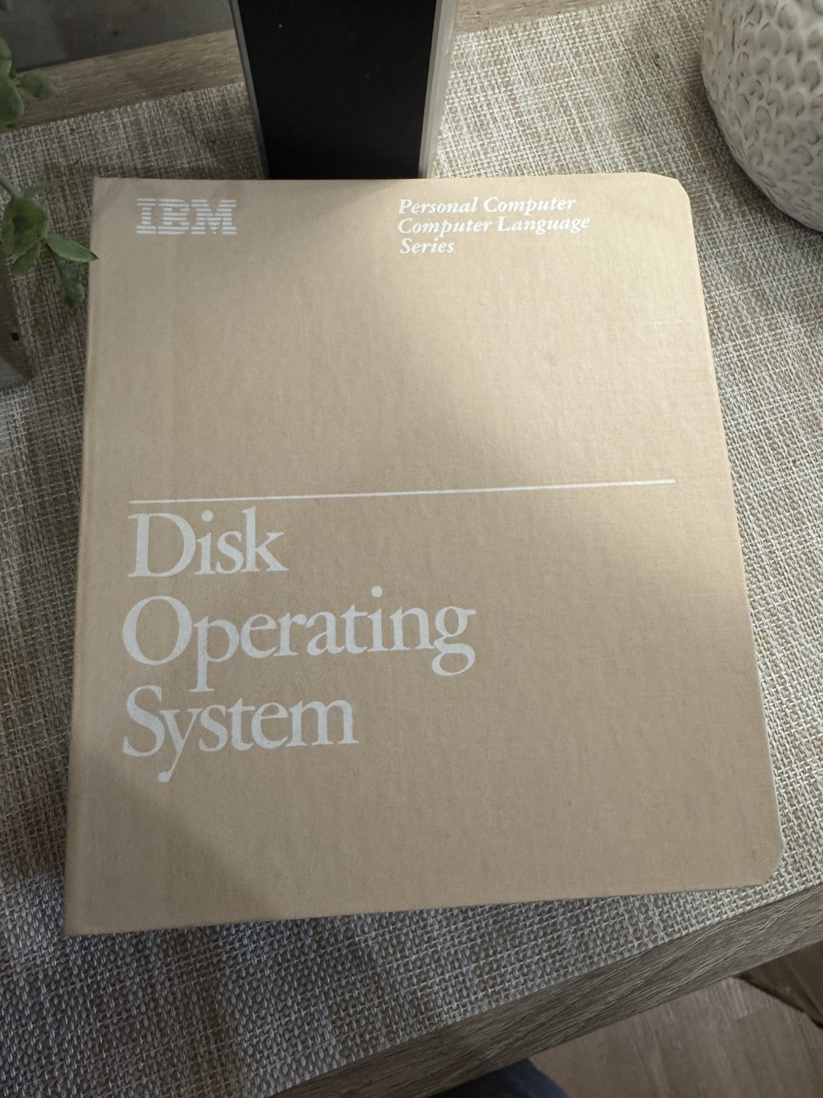 W/Disk IBM PC DOS 1.10 1981 Manual Binder Box  6024001 6836669 5.25” Floppy