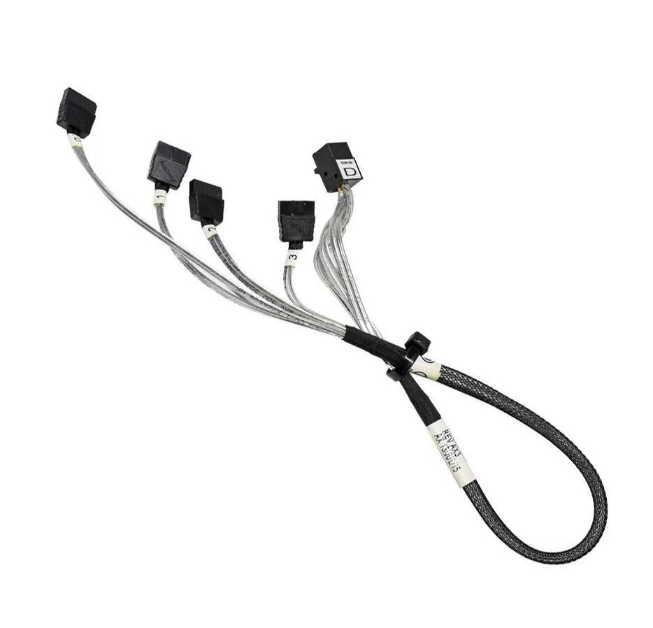 Amphenol RHS36-2571 Mini SAS HD SFF-8643 to SATA Breakout Cable 12Gb/s Cable 40"
