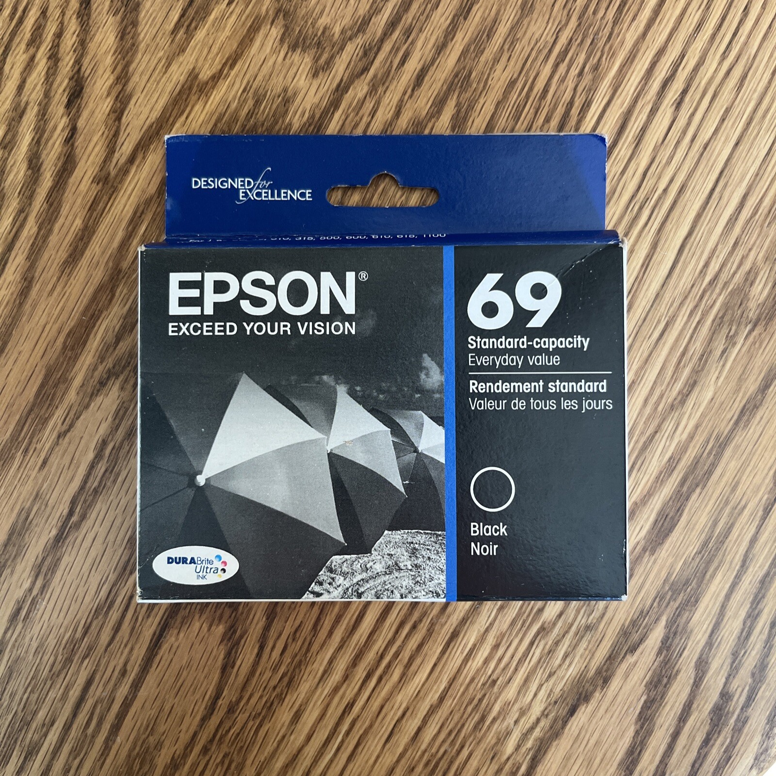 Epson 69 Black Ink Cartridge T069120 DURABrite Ultra Standard Capacity OEM New