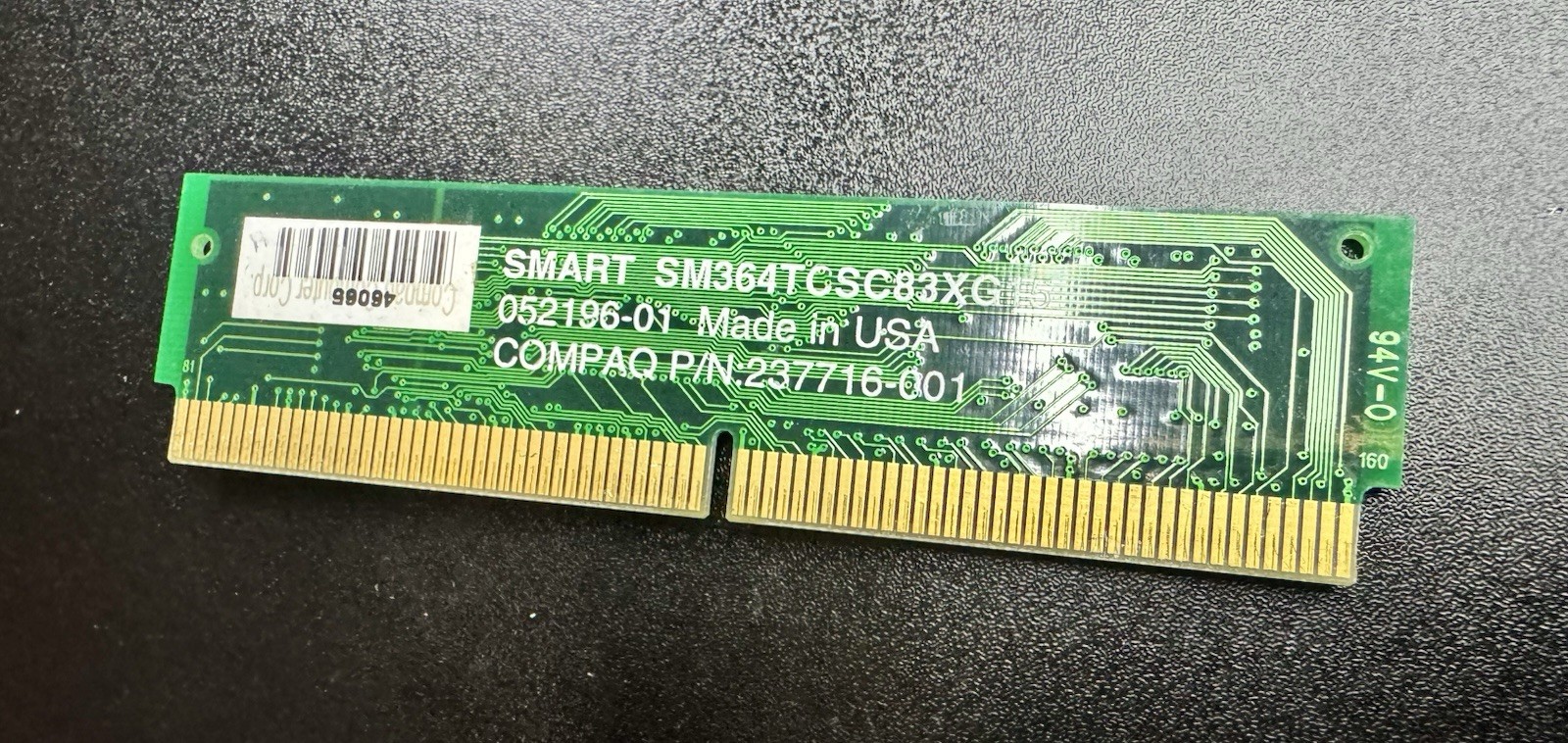 COMPAQ 237716-001 SMART SM364TCSC83XG15 256KB L2 160-PIN CACHE RM2-CMP30 Module