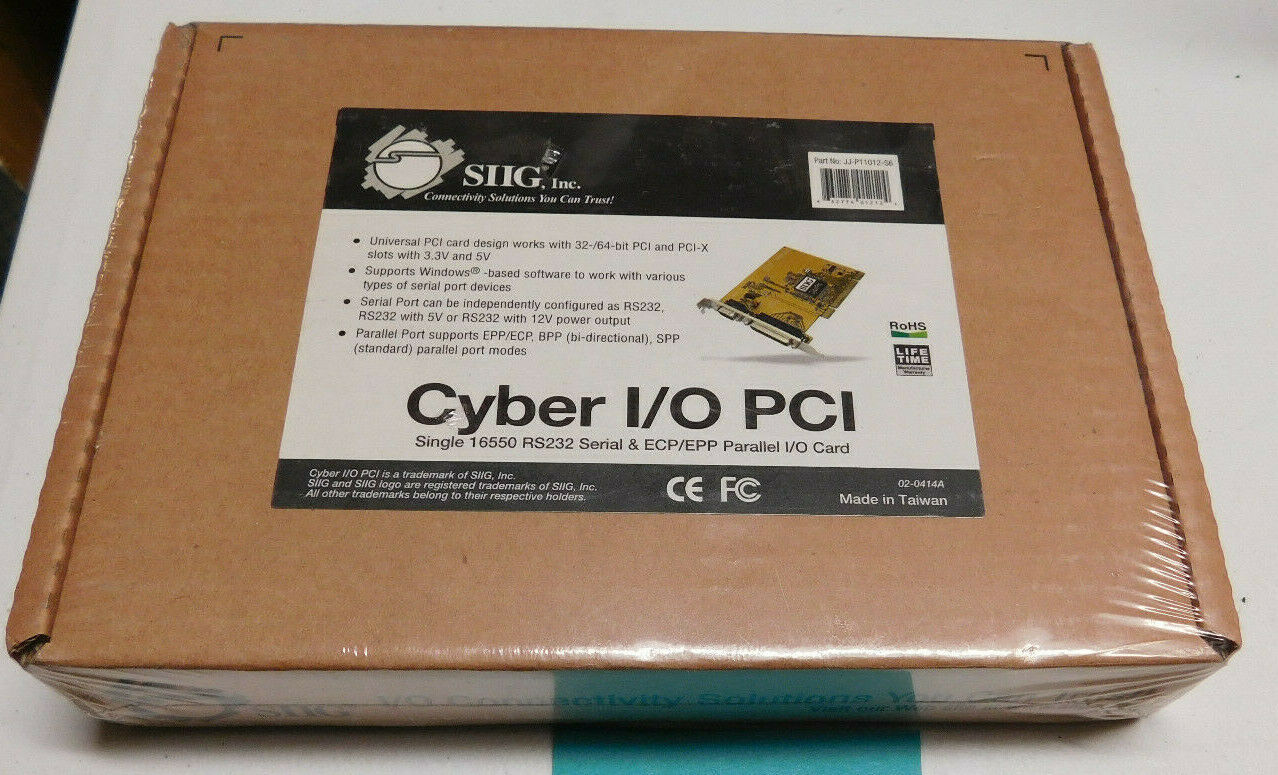 SIIG CyberSerial 4-Port RS232 Serial I/O Adapter NEW  JJ-P45012-S6 (J-01014)