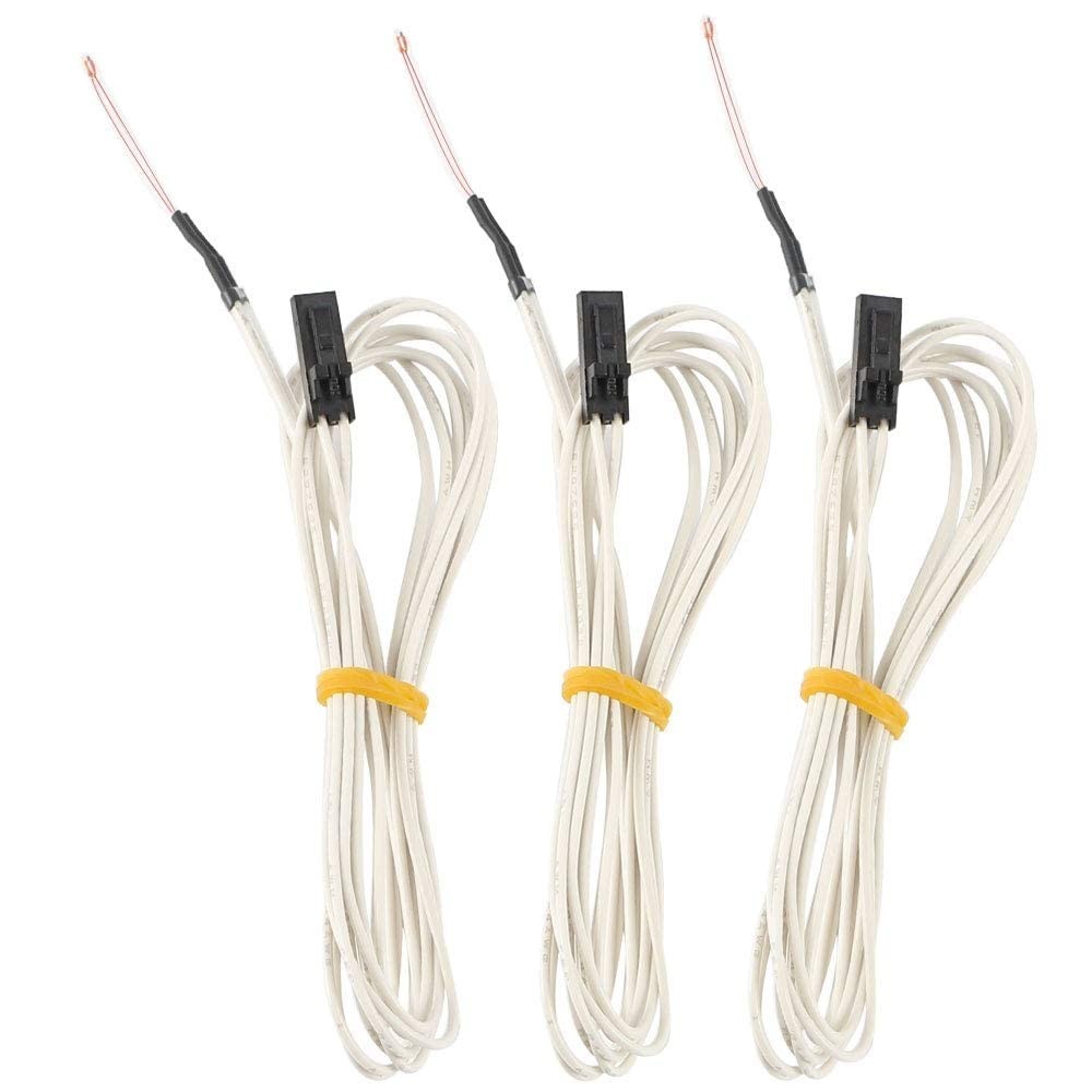 3PCS NTC 3950 100K Thermistor with 1M Wiring for Prusa i3 MK2S/MK3 3D Printers