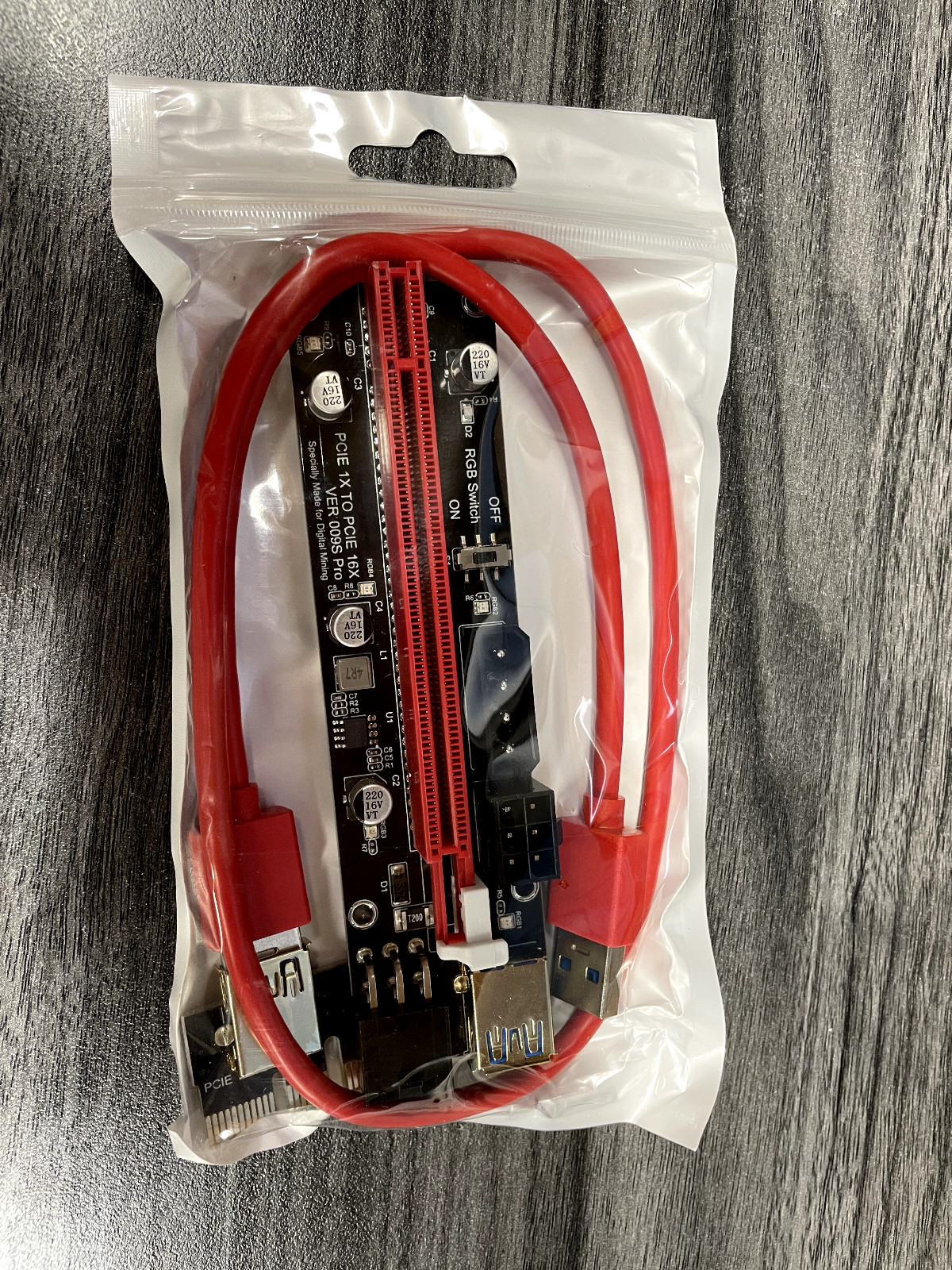 6-Pack Mailiya PCIe Dual Chip PCI-E 16x to 1x Powered Riser Adapter Card