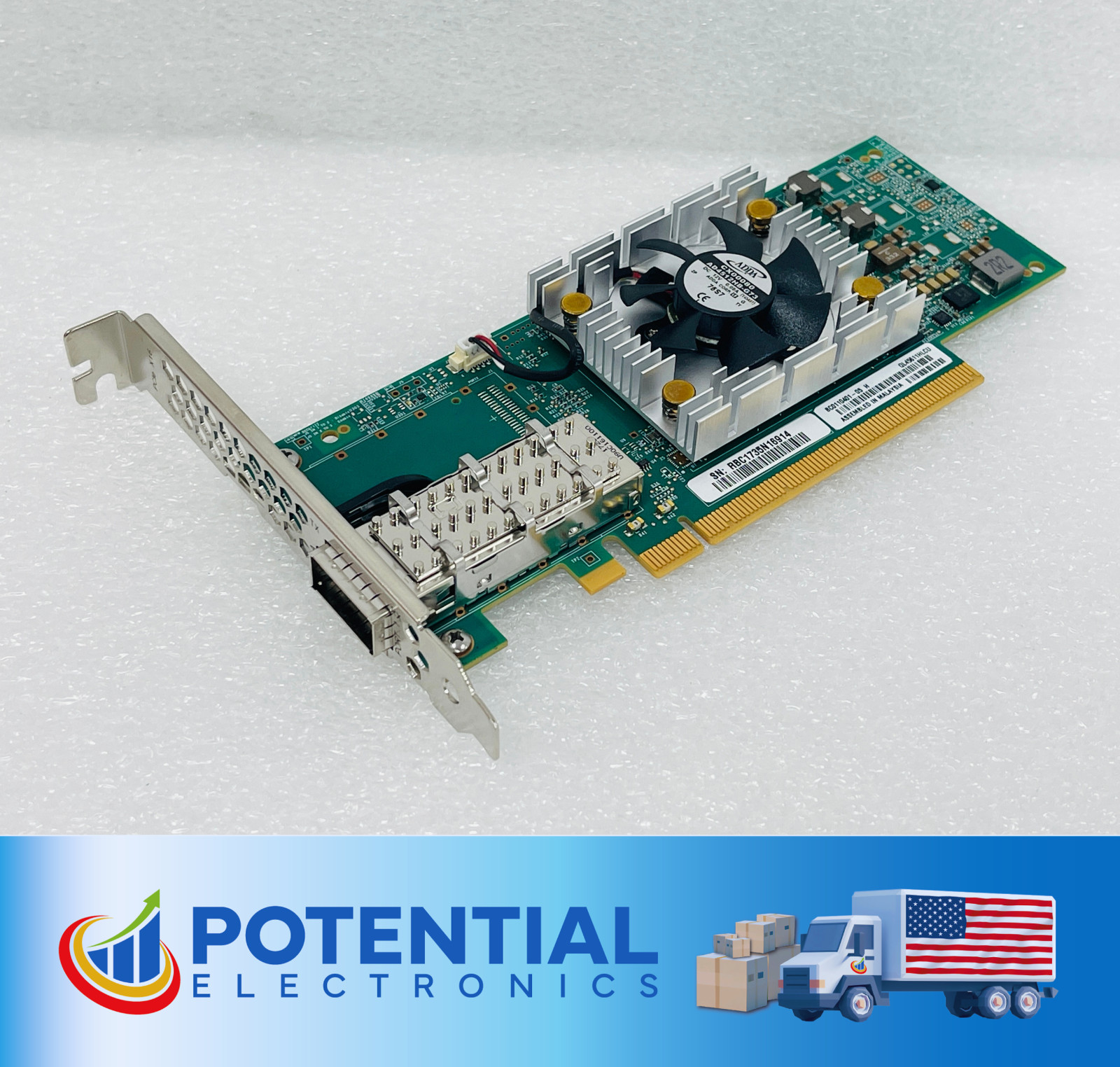 USED - Qlogic QL45611HLCU 100GbE  QSFP28  PCIe x16 Network Adapter / p