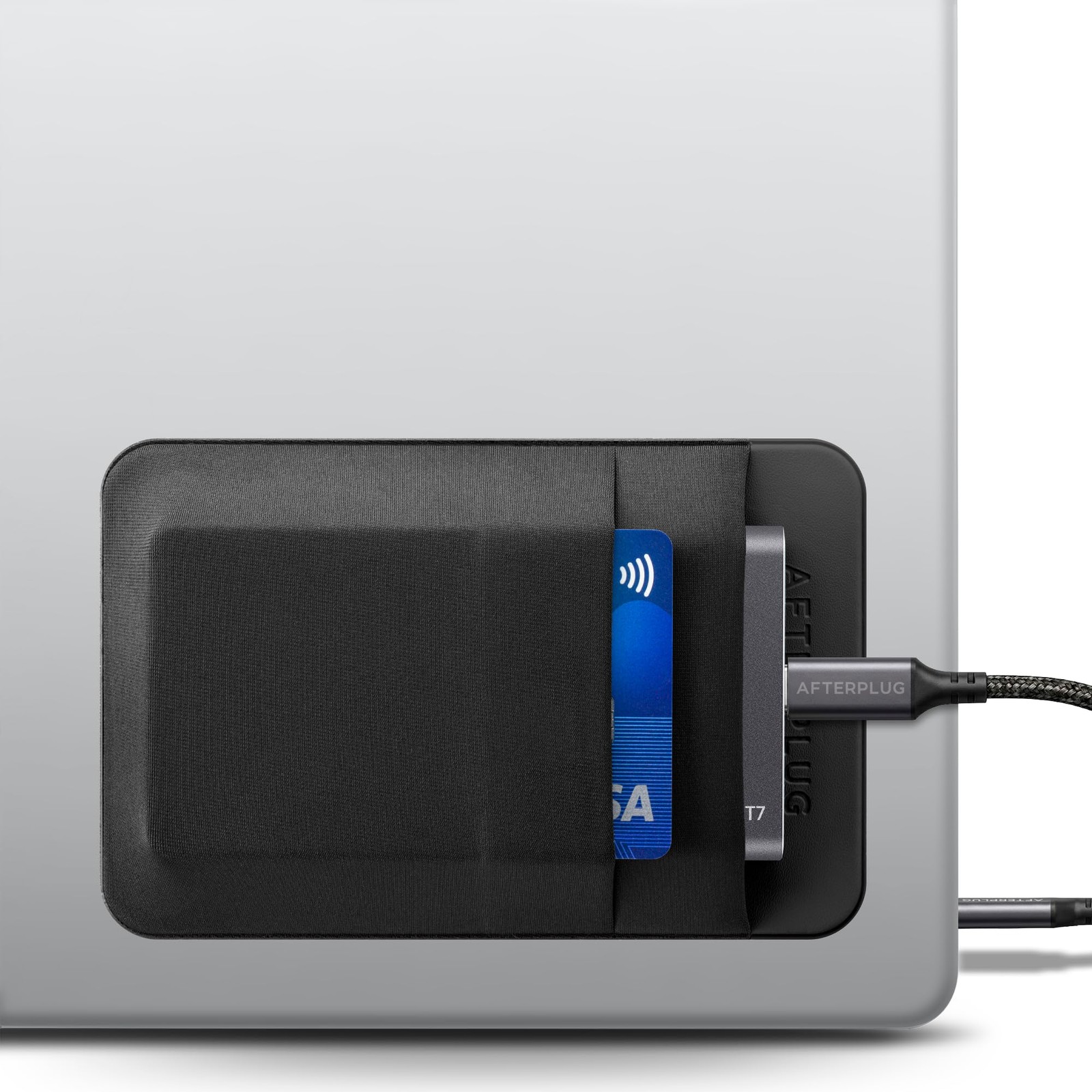 2-Pocket SSD & Hard Drive Holder for Laptop, Reusable 3M Adhesive