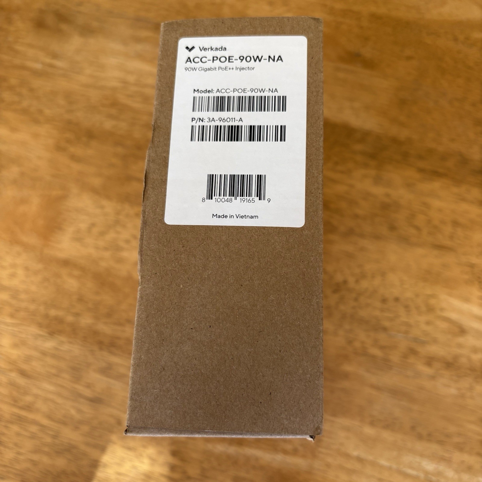 Verkada ACC-POE-90W-NA 90W Gigabit PoE++ Injector Power Adapter