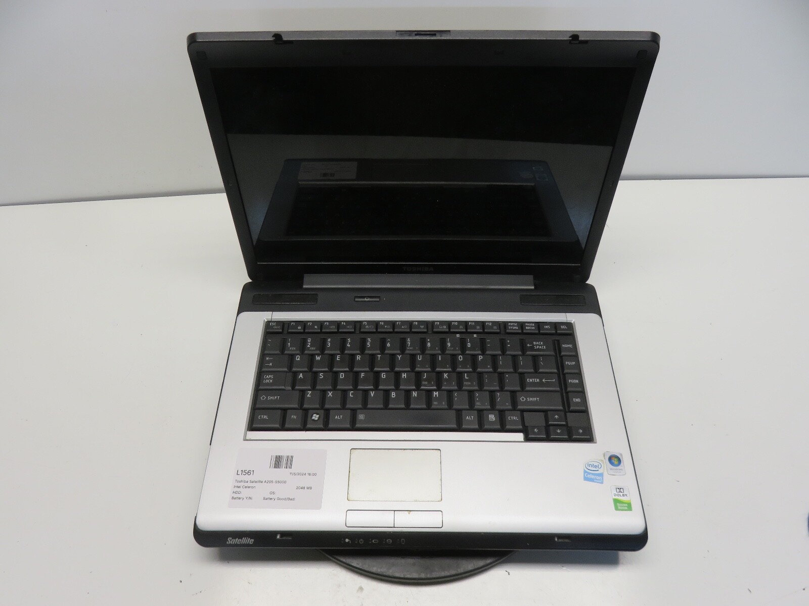Toshiba Satellite A205-S5000 Intel Celeron 2048 MB NO HDD No Batt