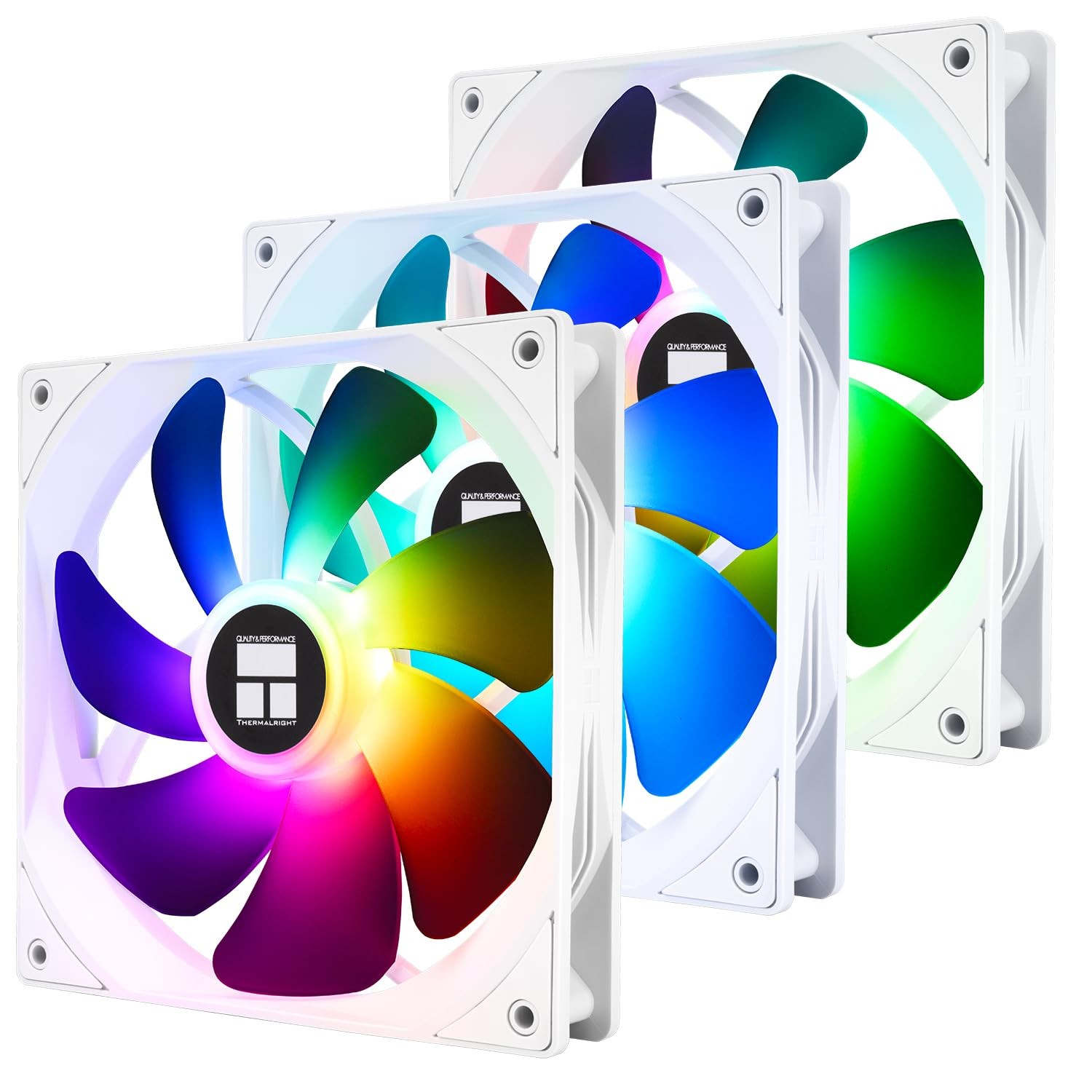 TLC14CWS X3 14CM Silent CPU Fan Case Cooler 4Pin PWM 1500RPM White 3 PCS