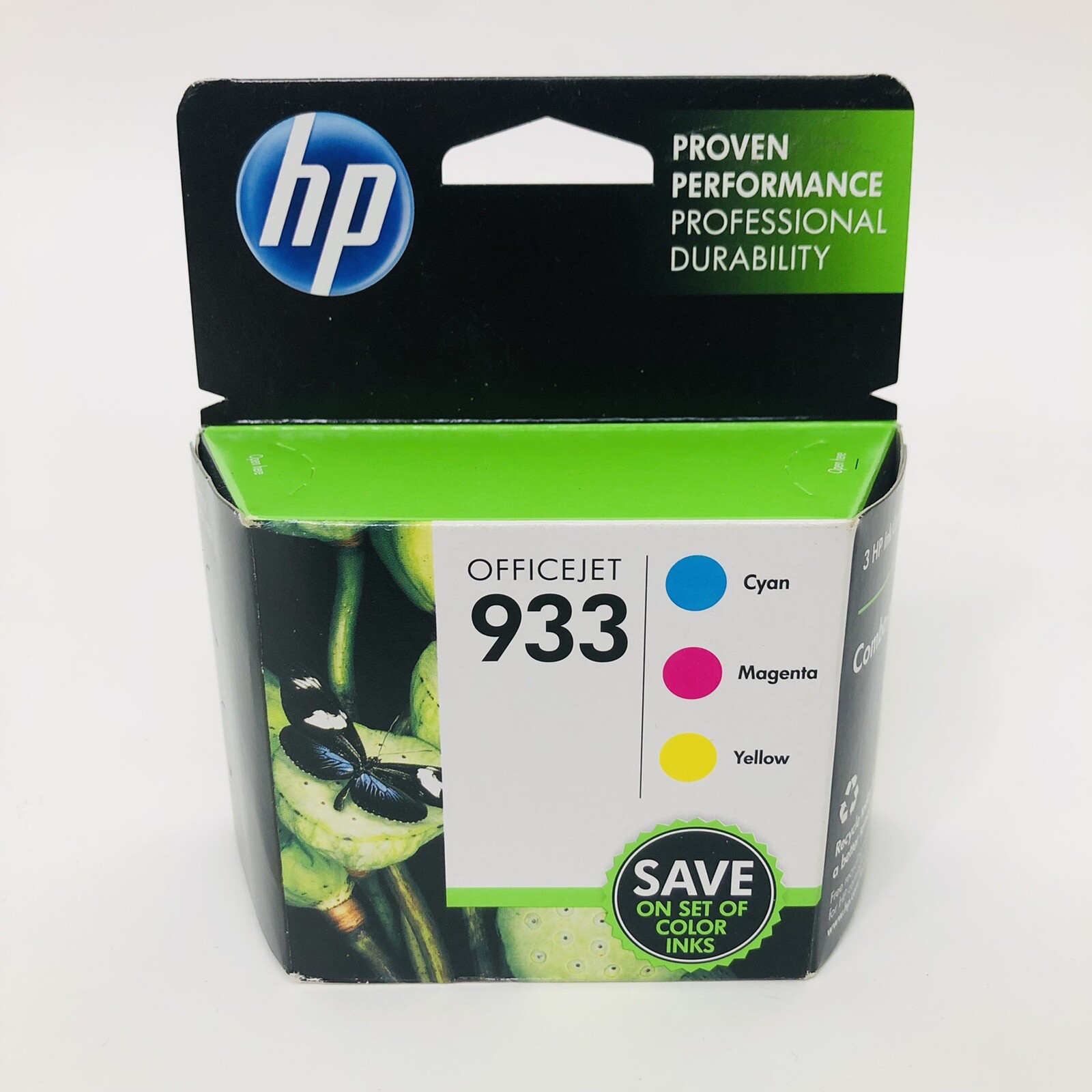 HP Ink Cartridge 933 Cyan Magenta Yellow Office Jet Expired 2014 August Sealed