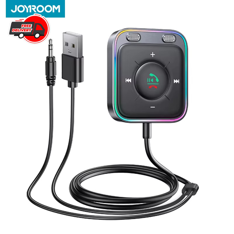 JOYROOM Bluetooth 5.4 AUX Car Adapter[2025 Upgrade] [Stronger Dual Mics& Noise C