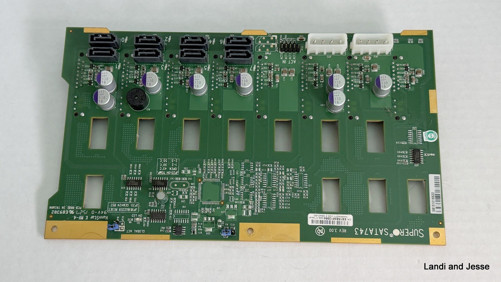 Supermicro SATA743 Rev 3.00 8-Port SATA Server Backplane for SC743 Chassis