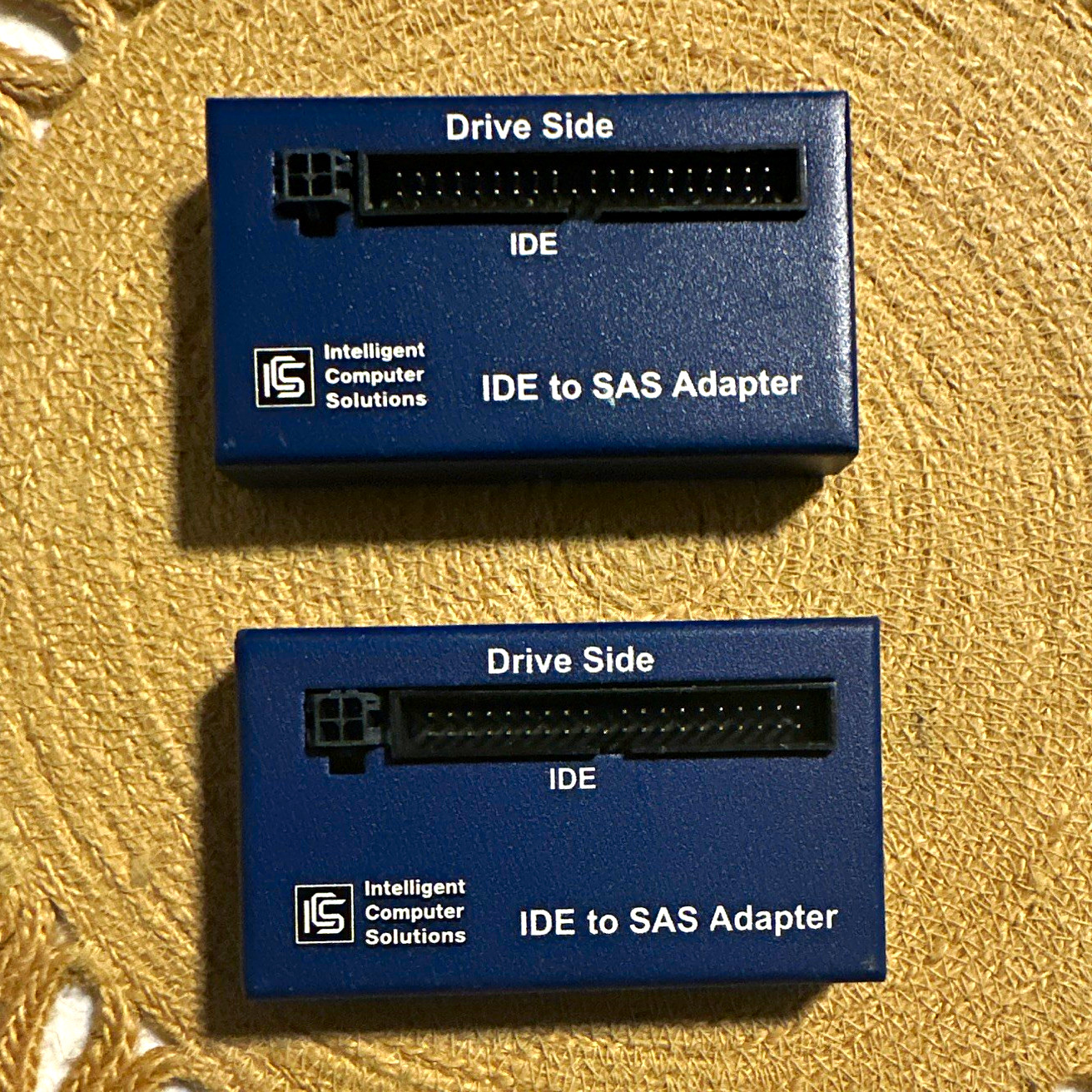 Intelligent Computer Solutions IDE/EIDE/PATA Male to SAS Adapter 2-Pack Blue