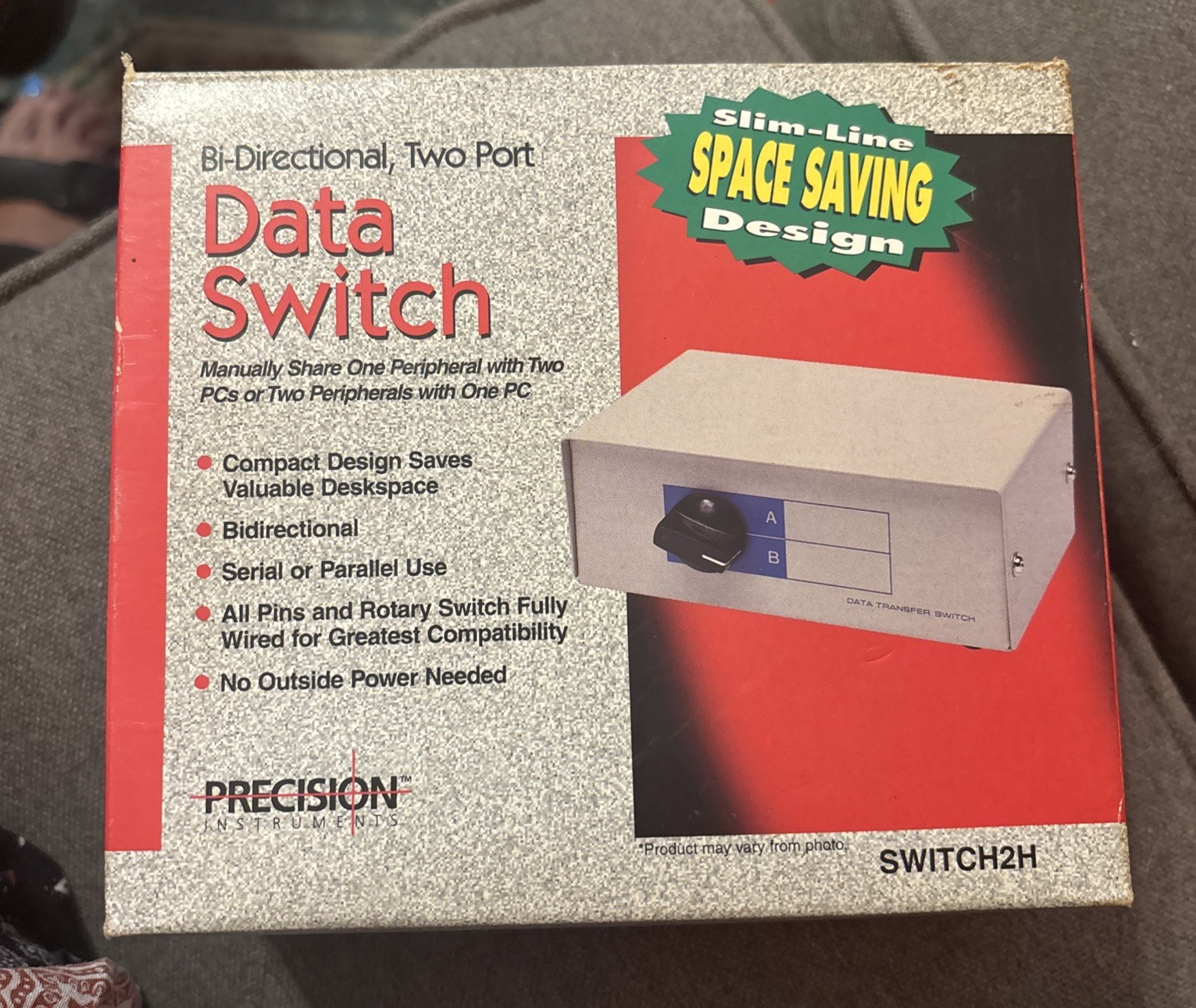 Precision Instruments Bi-Directional Two Port Data Switch Slimline New Switch2H