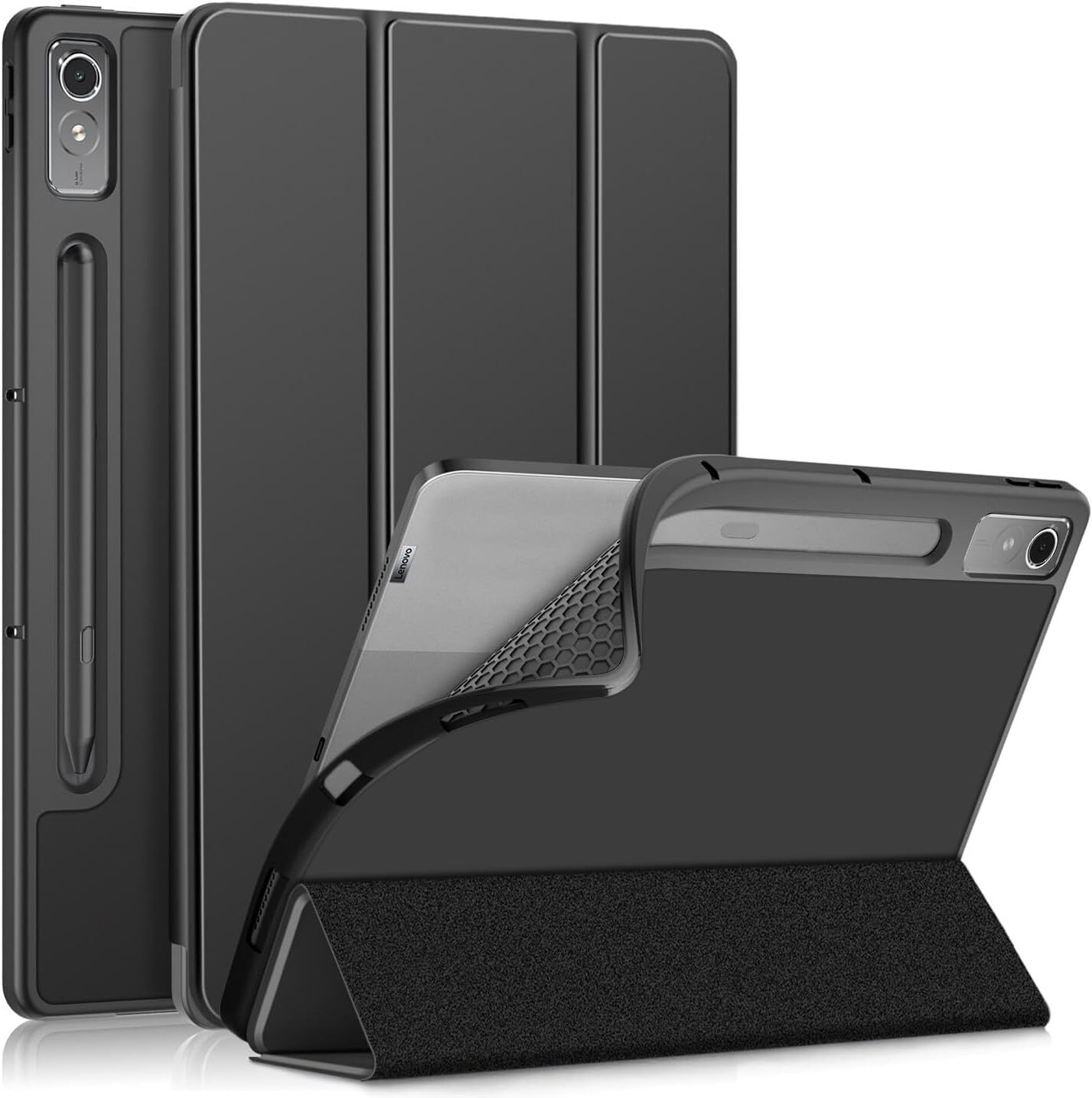 Case For Lenovo Tab P12 Tablet 12.7" Cover Soft TPU Back/ Glass Screen Protector