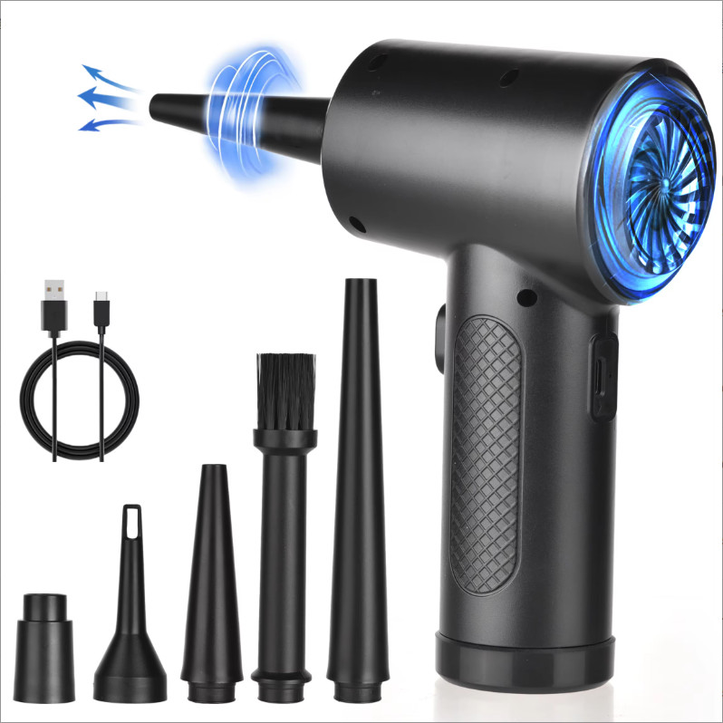 Portable Cordless Air Duster 4000mAh Rechargeable 3-Speed Blower for PC Computer