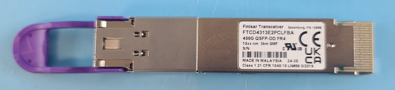 Finisar FTCD4313E2PCLFBA QSFP  400Gbps QSFP-DD FR4 1310nm 3km SMF LC Transceiver