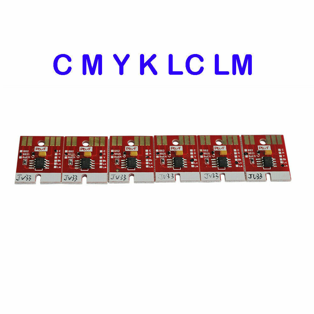 6pcs CMYKLCLM permanent chips for Mimaki JV33 SS21 cartridge