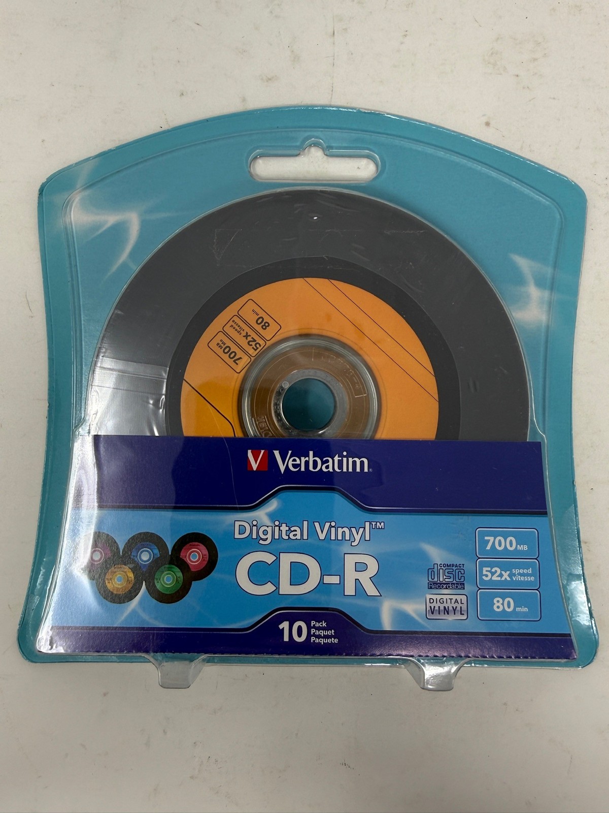 Verbatim Digital Vinyl CD-R 700MB 52X 80min 10 Pack New