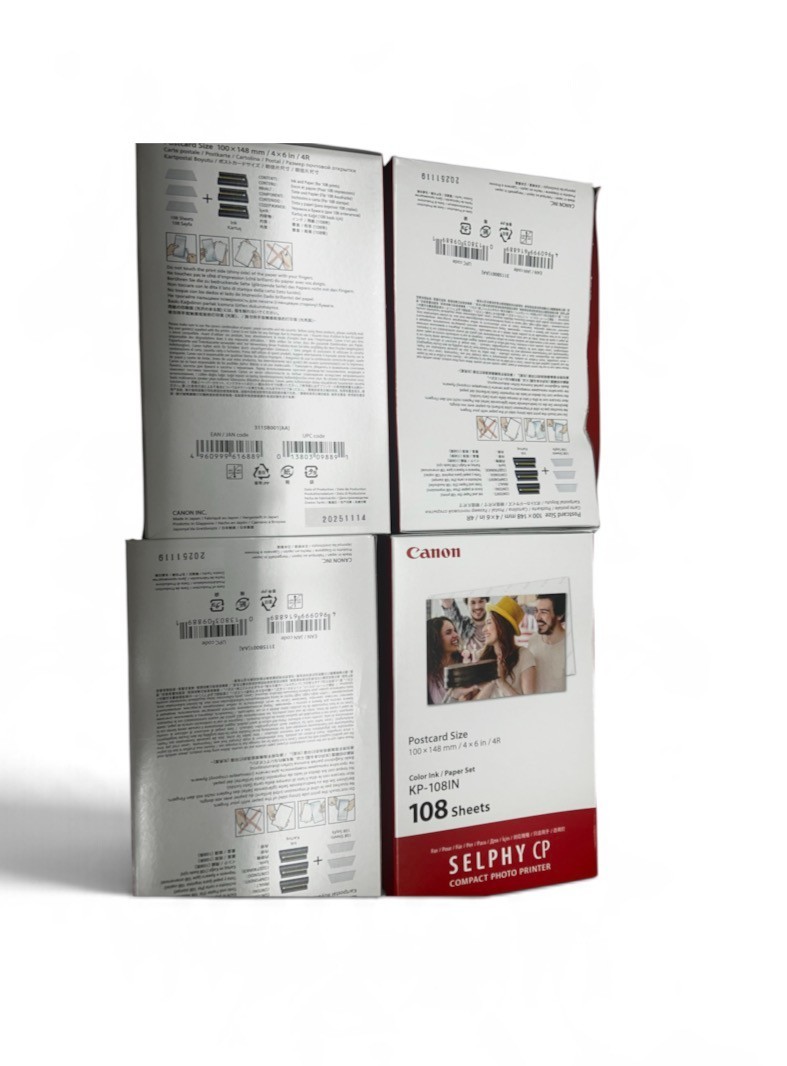 Canon KP-108IN Color Ink and Paper Set Includes Total of 432 Sheets and 12 Ink C